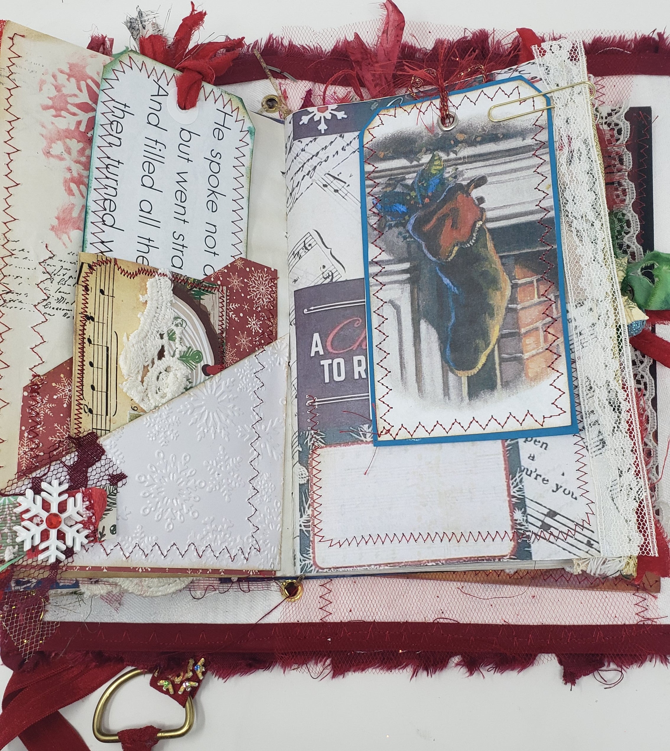 Pocket/Travel Junk Journal - Vintage Christmas