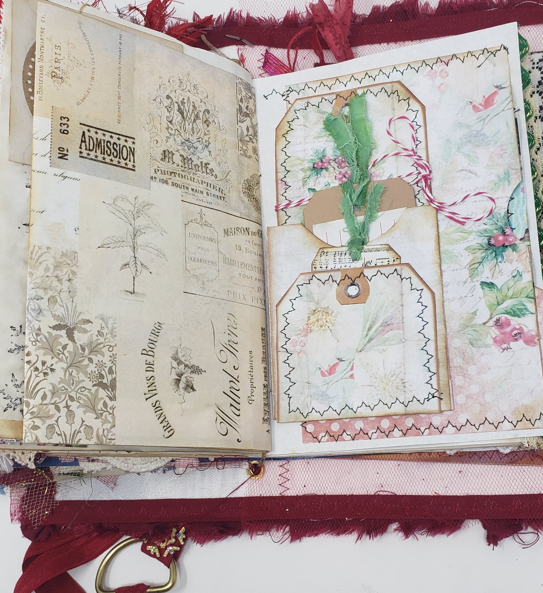 Pocket/Travel Junk Journal - Vintage Christmas