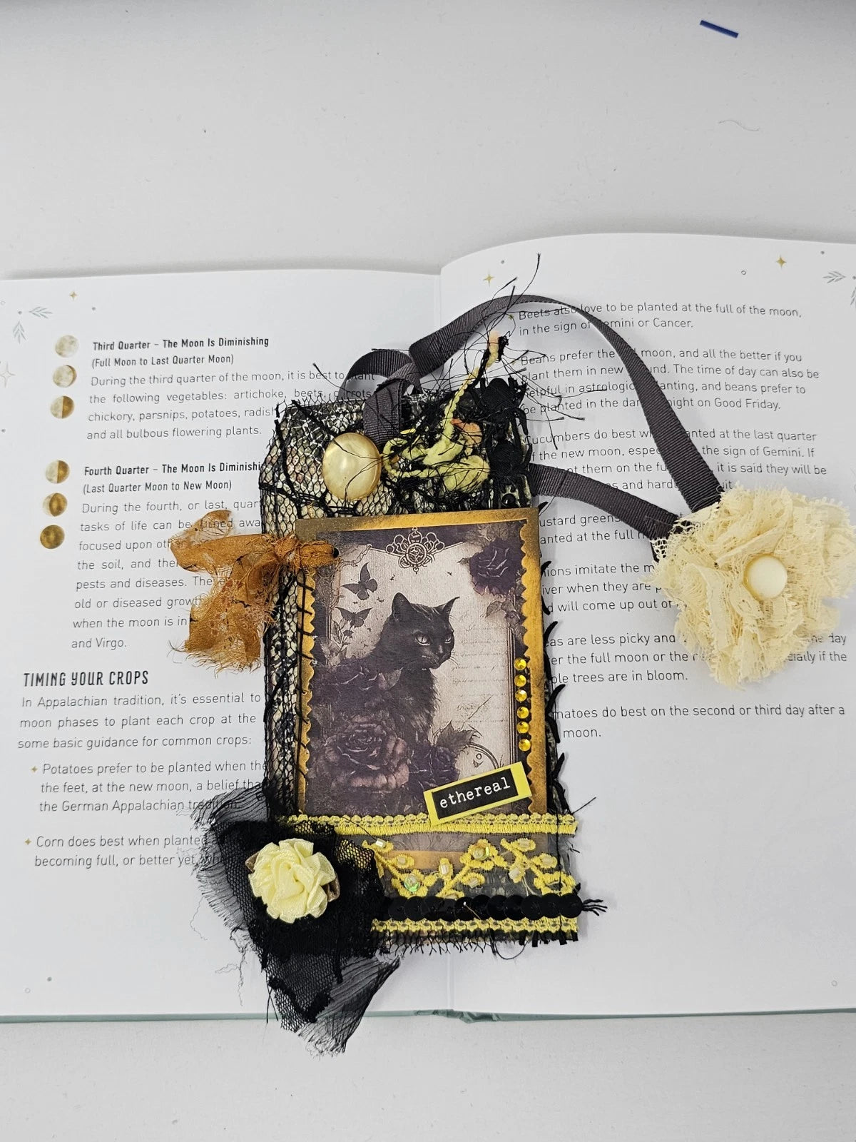 Vintage Chic Lace Bookmark - Ethereal - Handmade