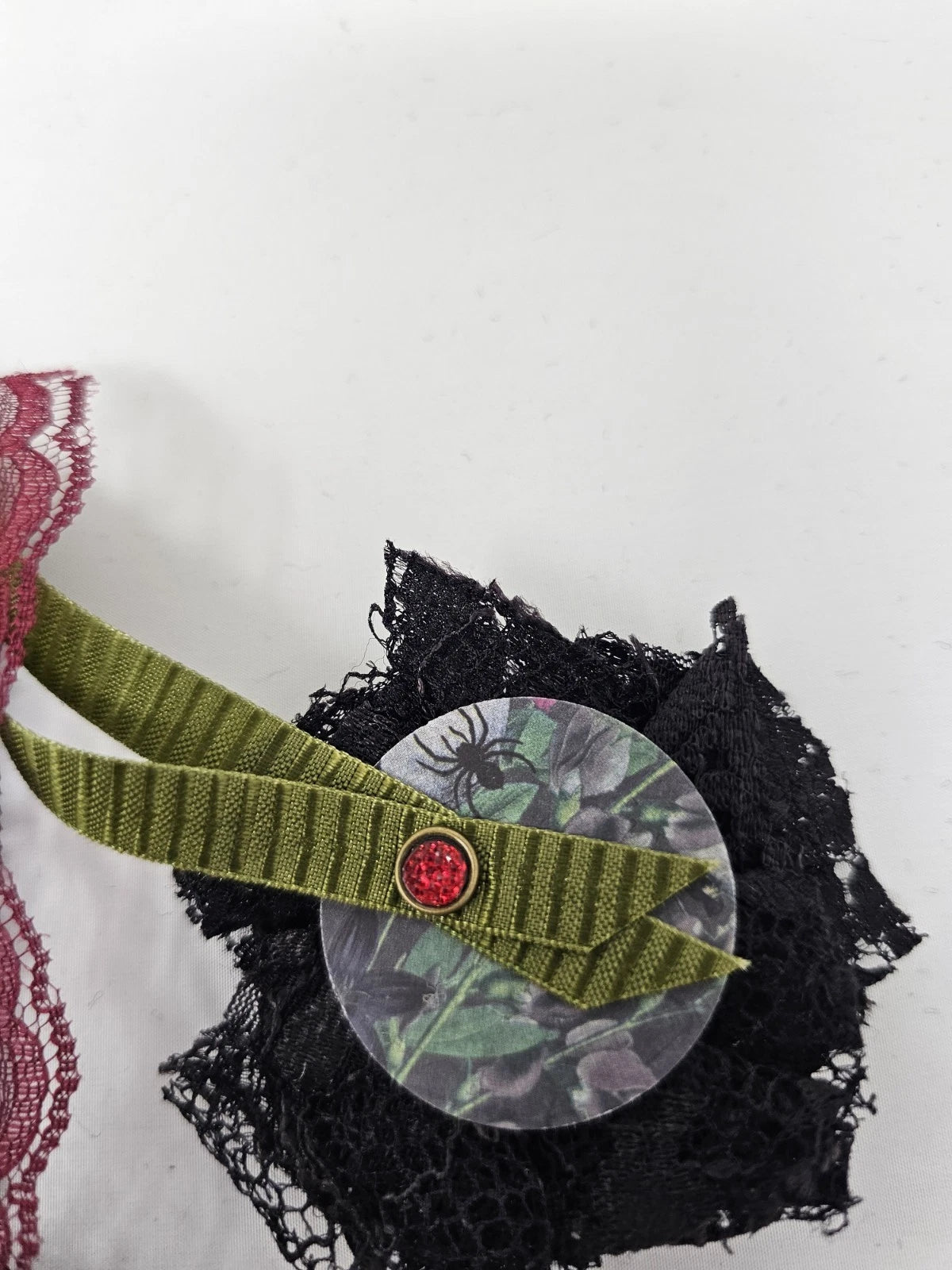 Vintage Chick Lace Bookmark - Surrender - Handmade