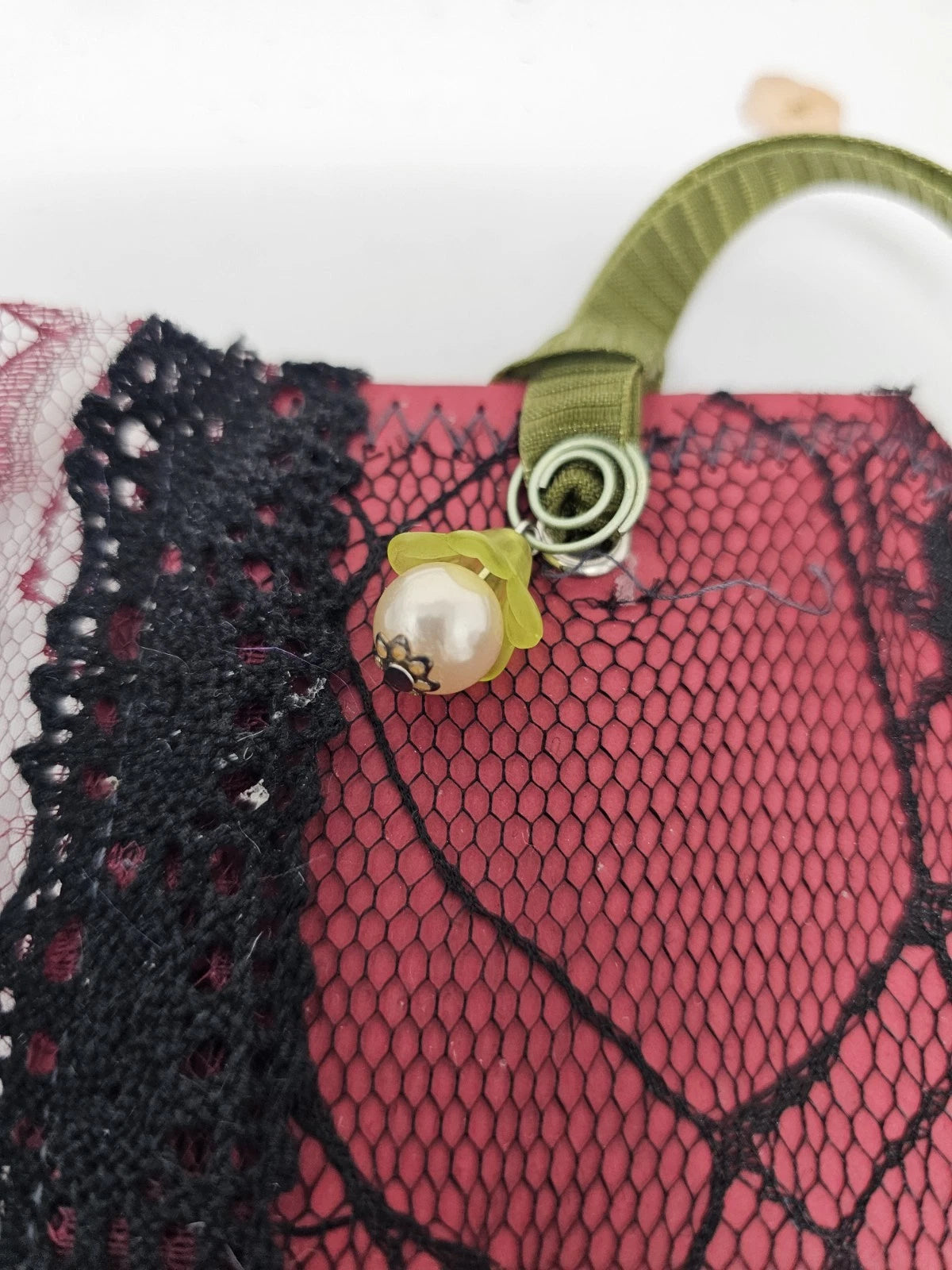 Vintage Chick Lace Bookmark - Surrender - Handmade
