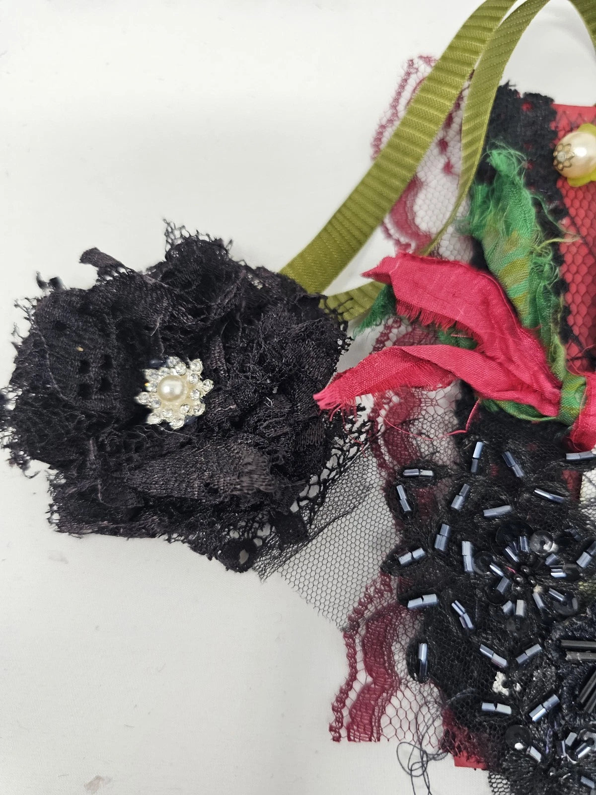 Vintage Chick Lace Bookmark - Surrender - Handmade