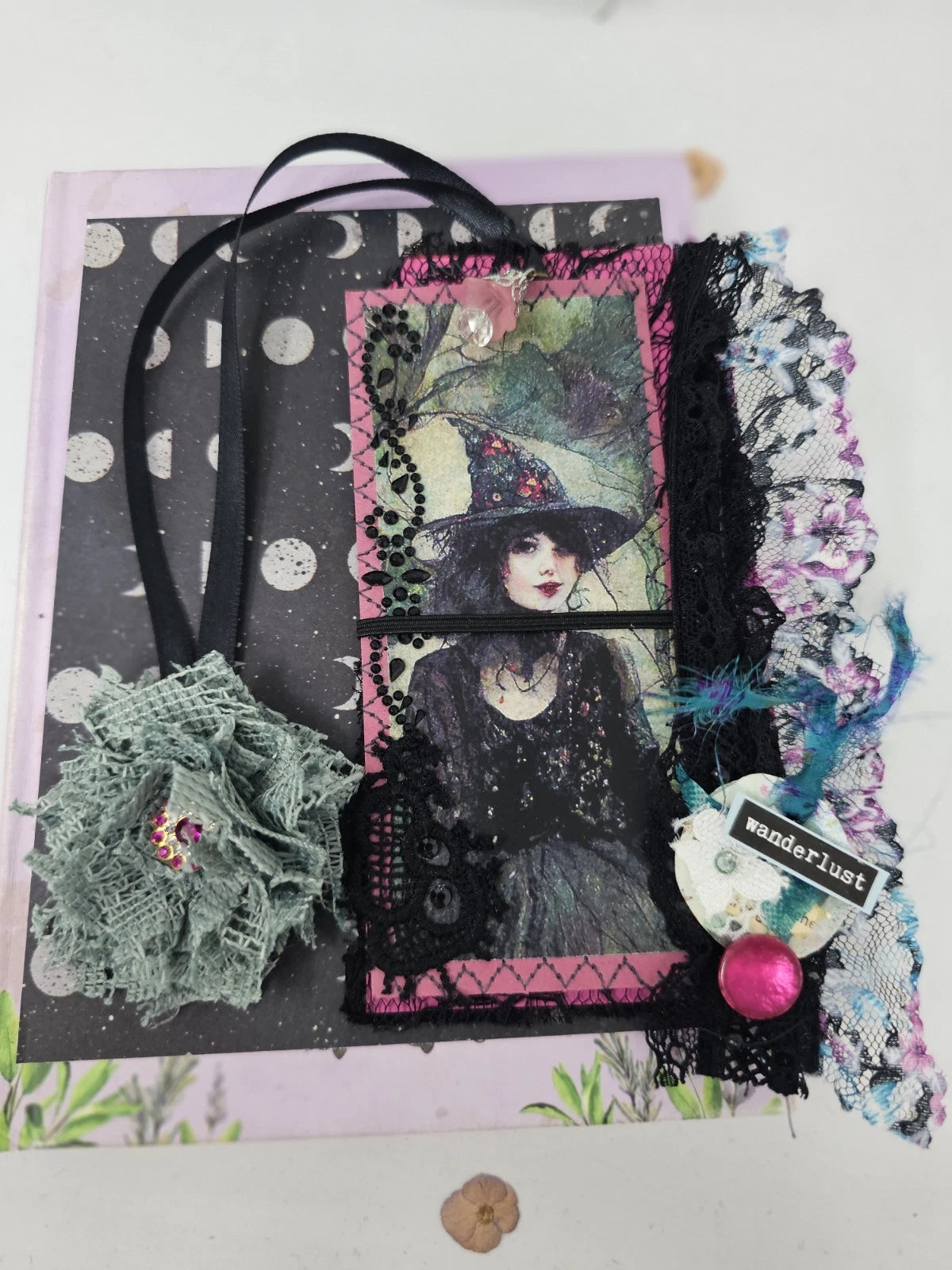 Vintage Chic Lace Bookmark - Wanderlust - Handmade