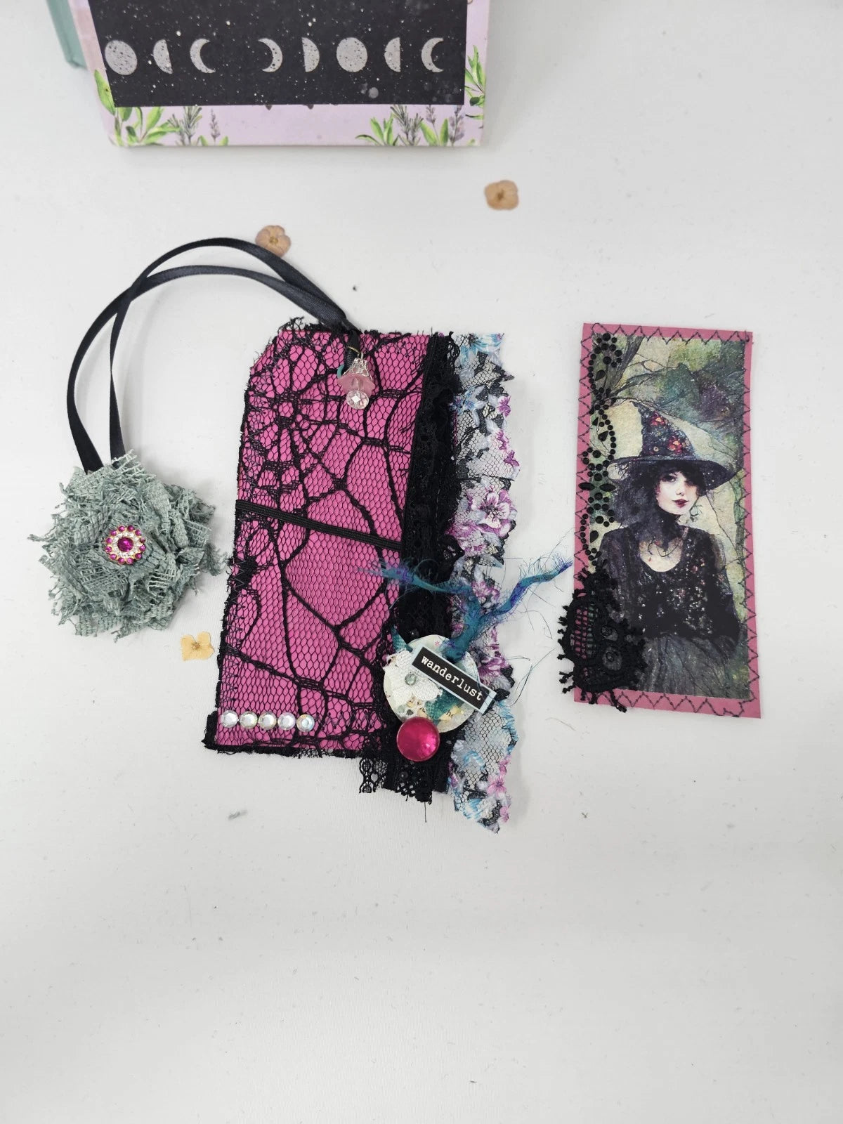 Vintage Chic Lace Bookmark - Wanderlust - Handmade