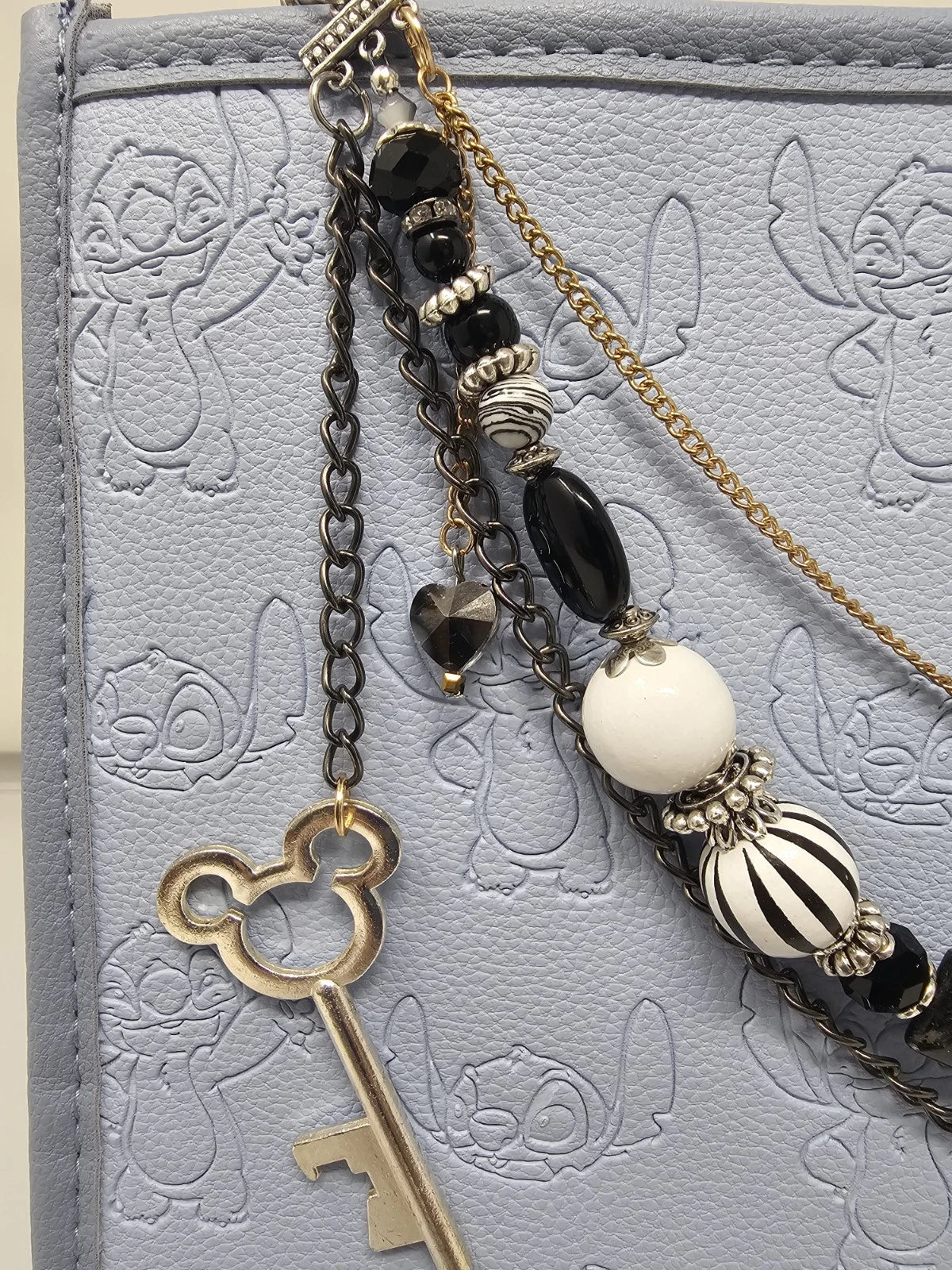 Double Chain Purse Charm - Mickey's Key & Spider