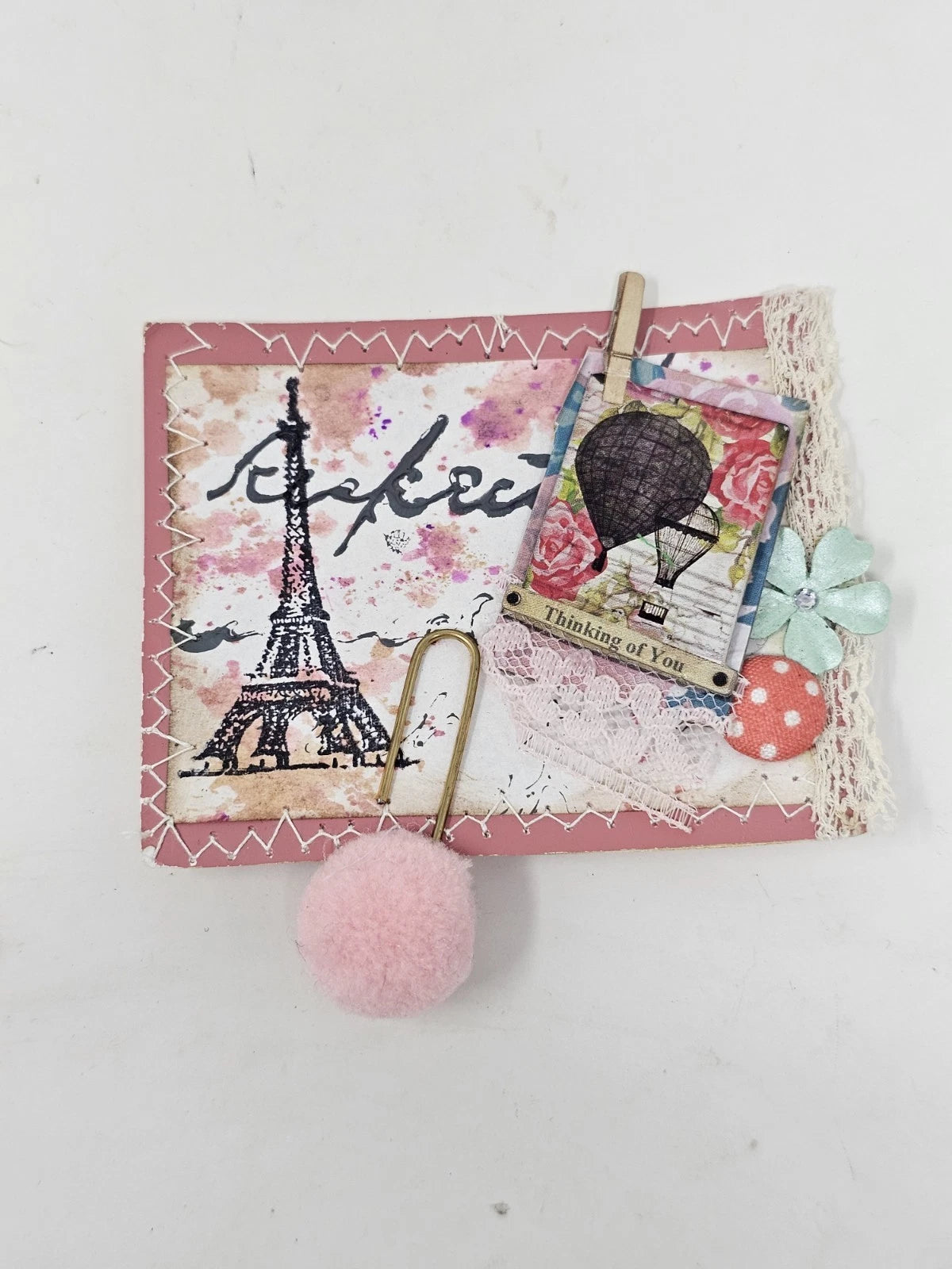 Journaling Kit With Chunky Purse Charm  - From Paris With Love French Themed