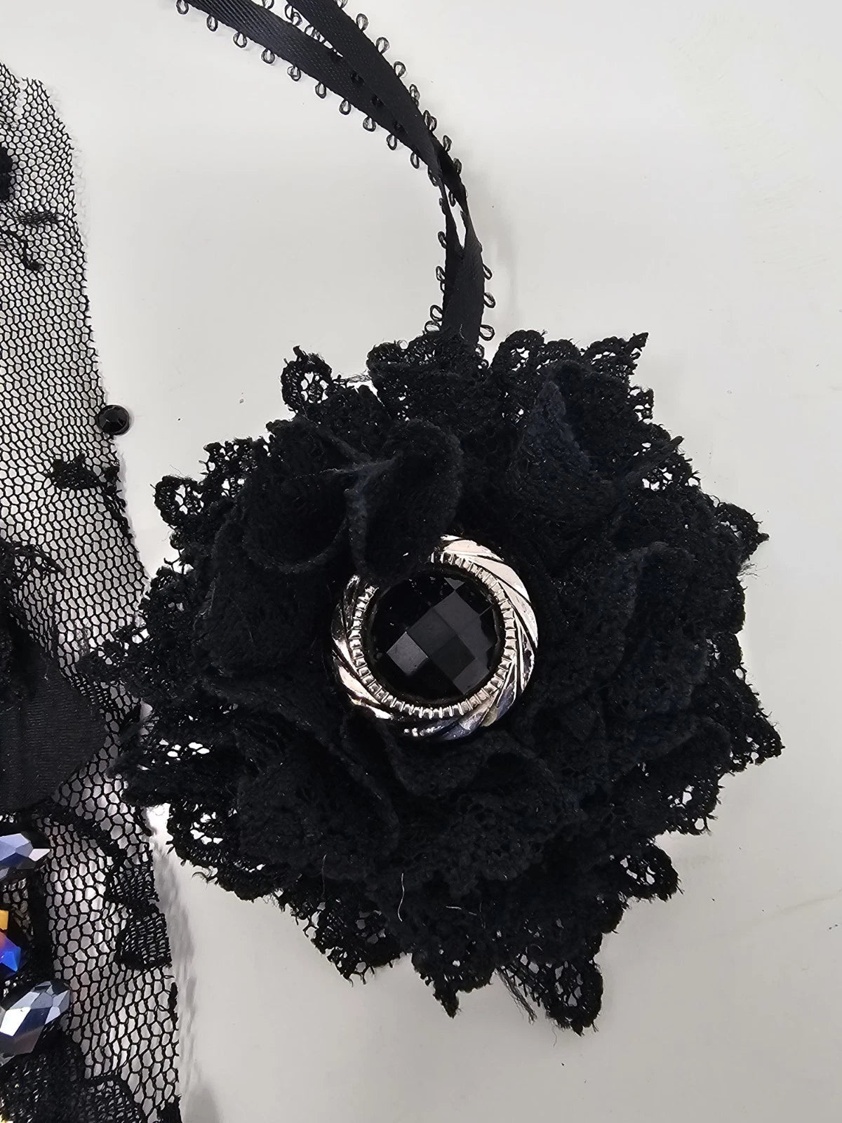 Vintage Bookmark SKULL AND FLOWER