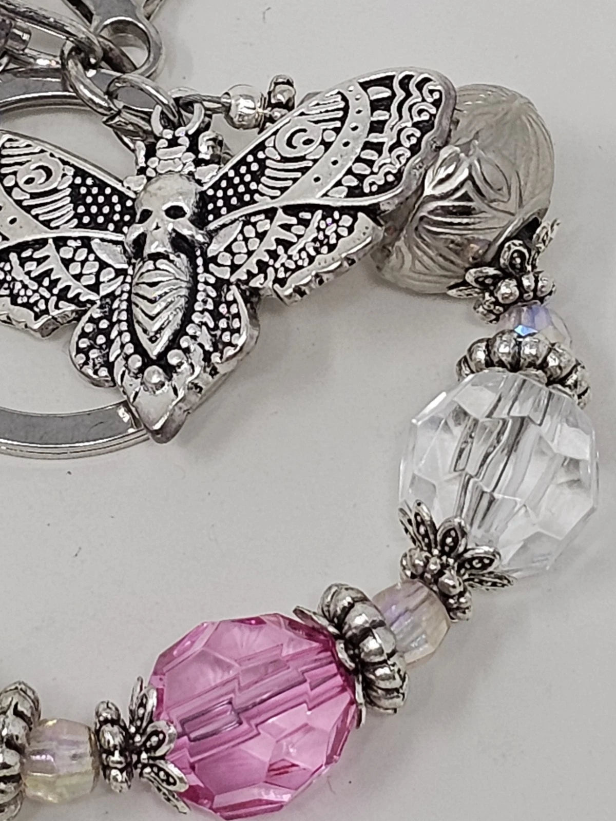 Purse Charm - Moth and the heart