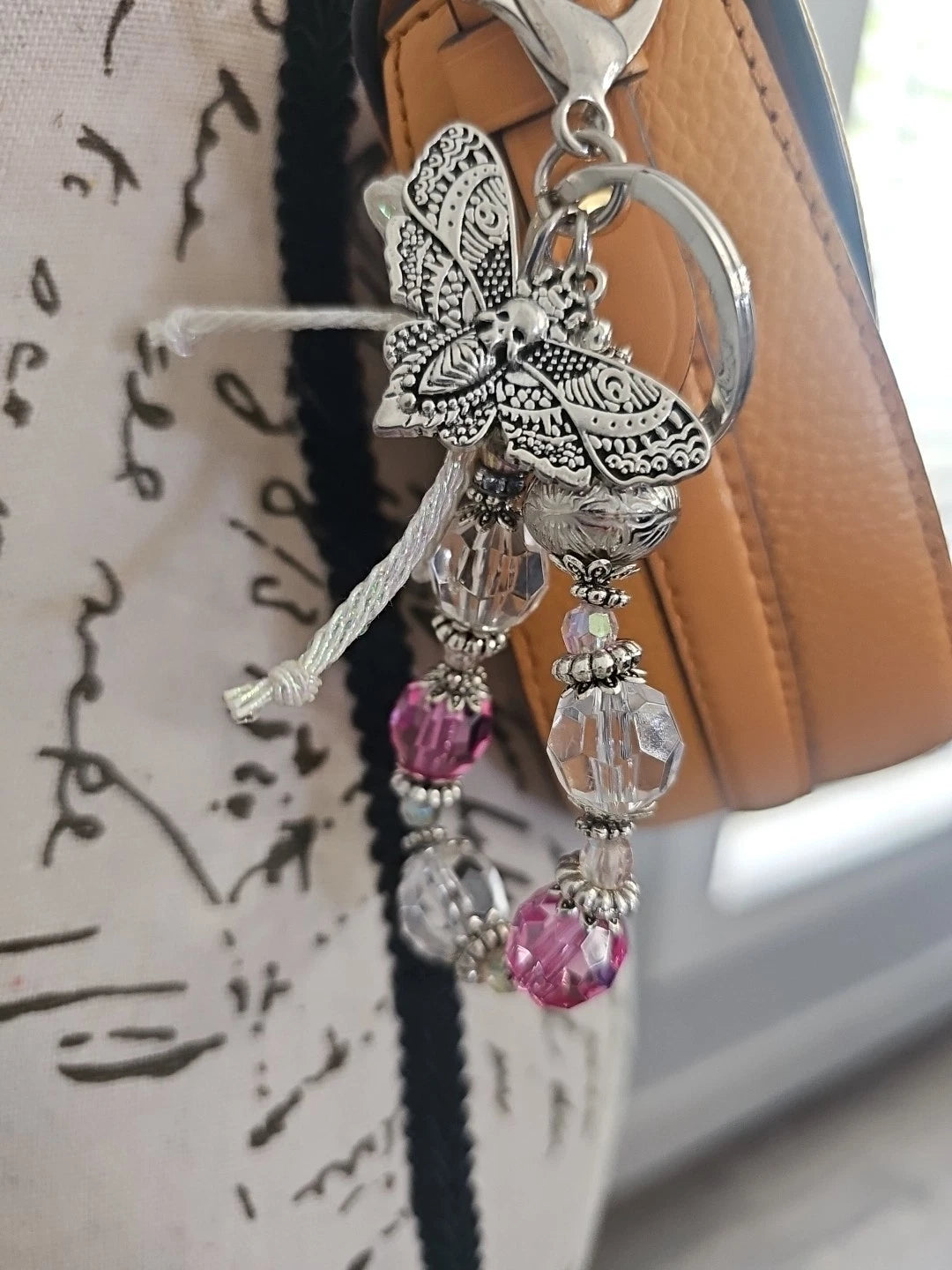 Purse Charm - Cage ball with diffuser and bee