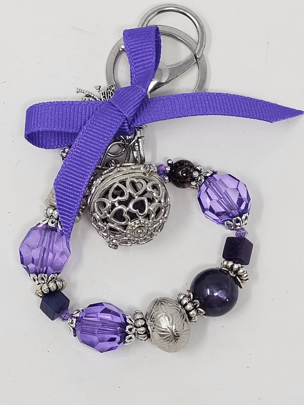 Purse Charm - Cage ball with diffuser and bee