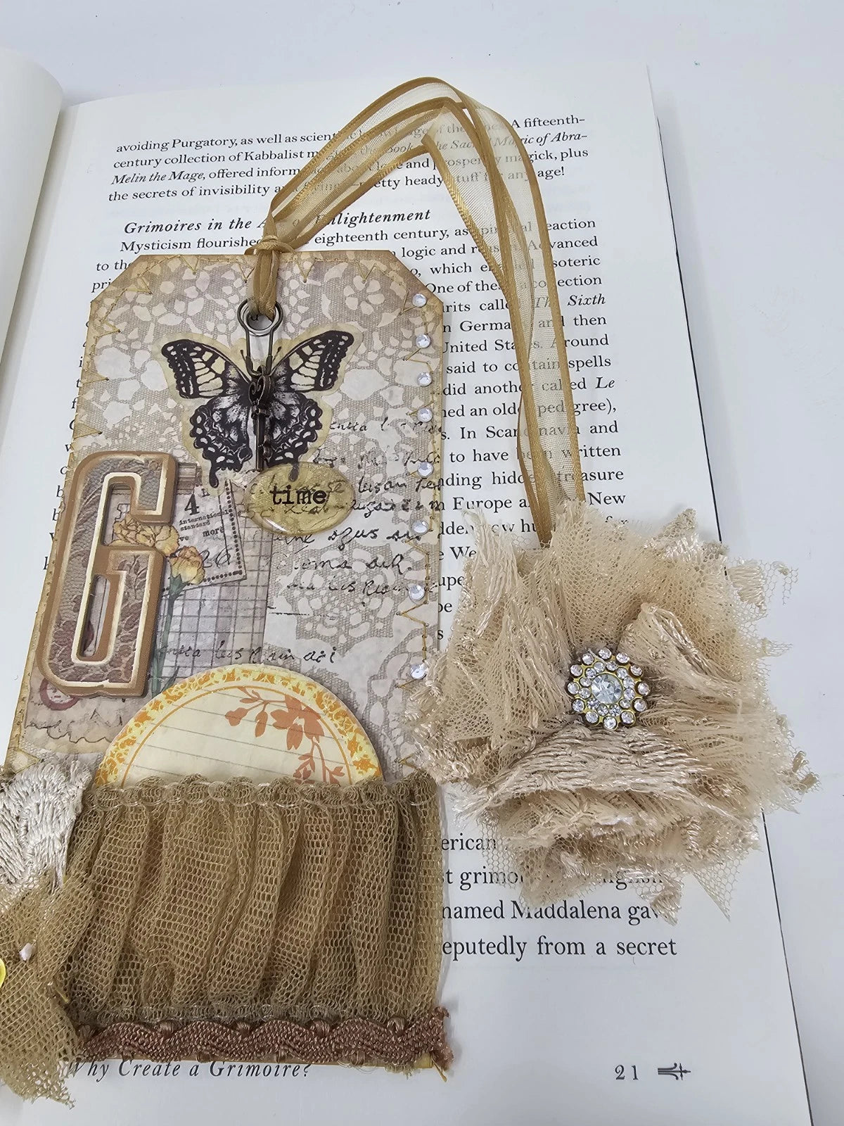 Vintage Bookmark - Time