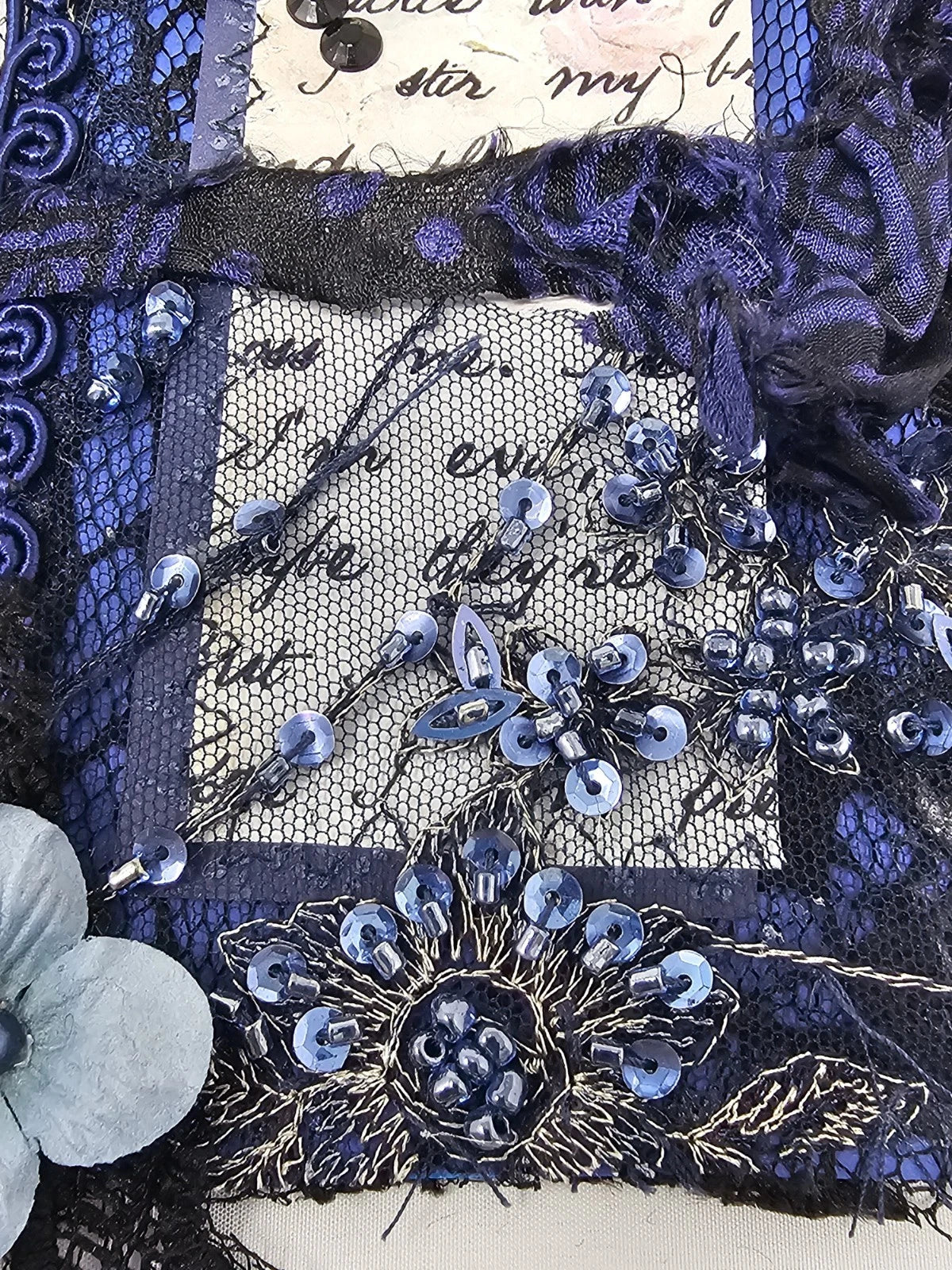 Vintage Chick Lace Bookmark - Secret - Handmade