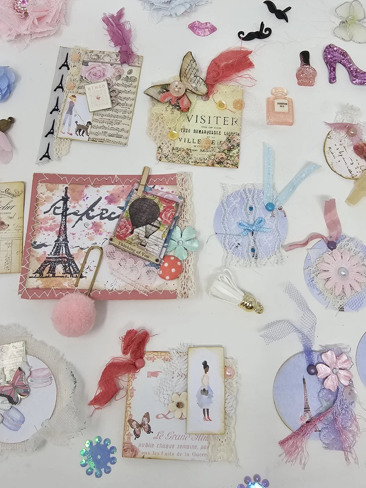 Journaling Kit With Chunky Purse Charm  - From Paris With Love French Themed