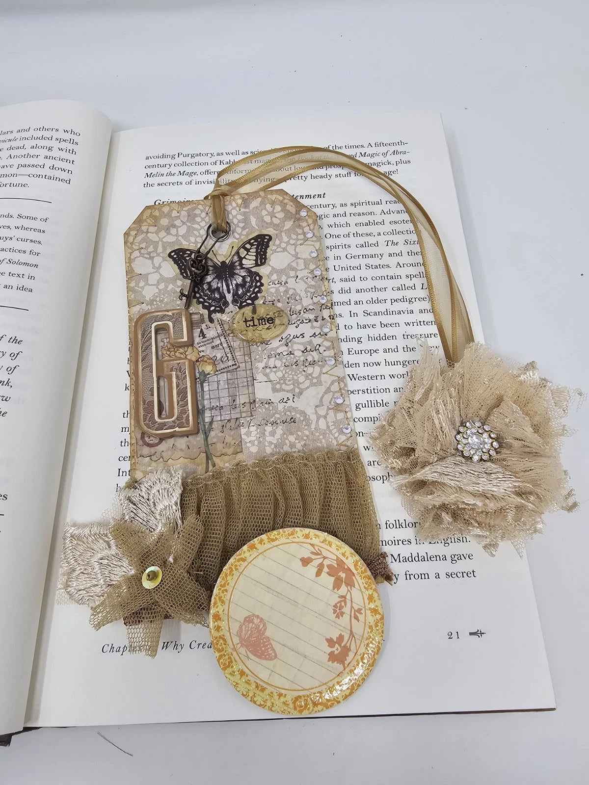 Vintage Bookmark - Time