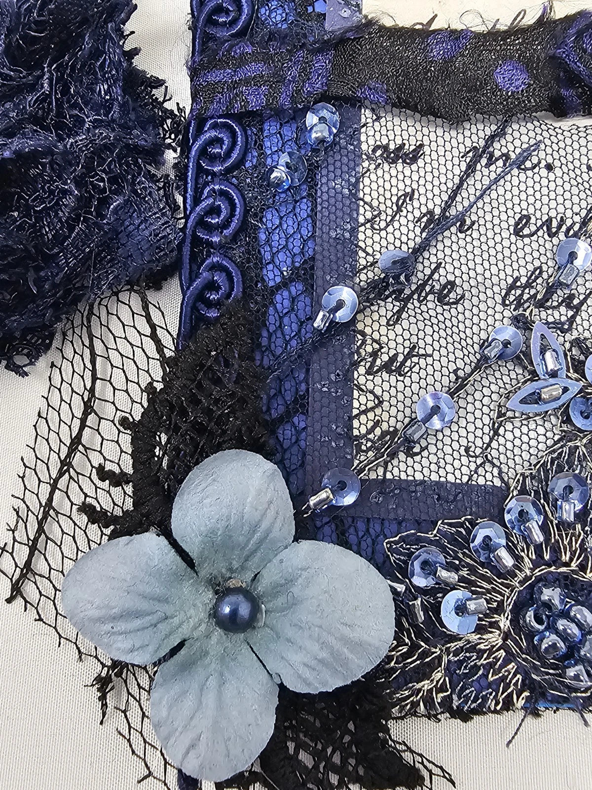 Vintage Chick Lace Bookmark - Secret - Handmade