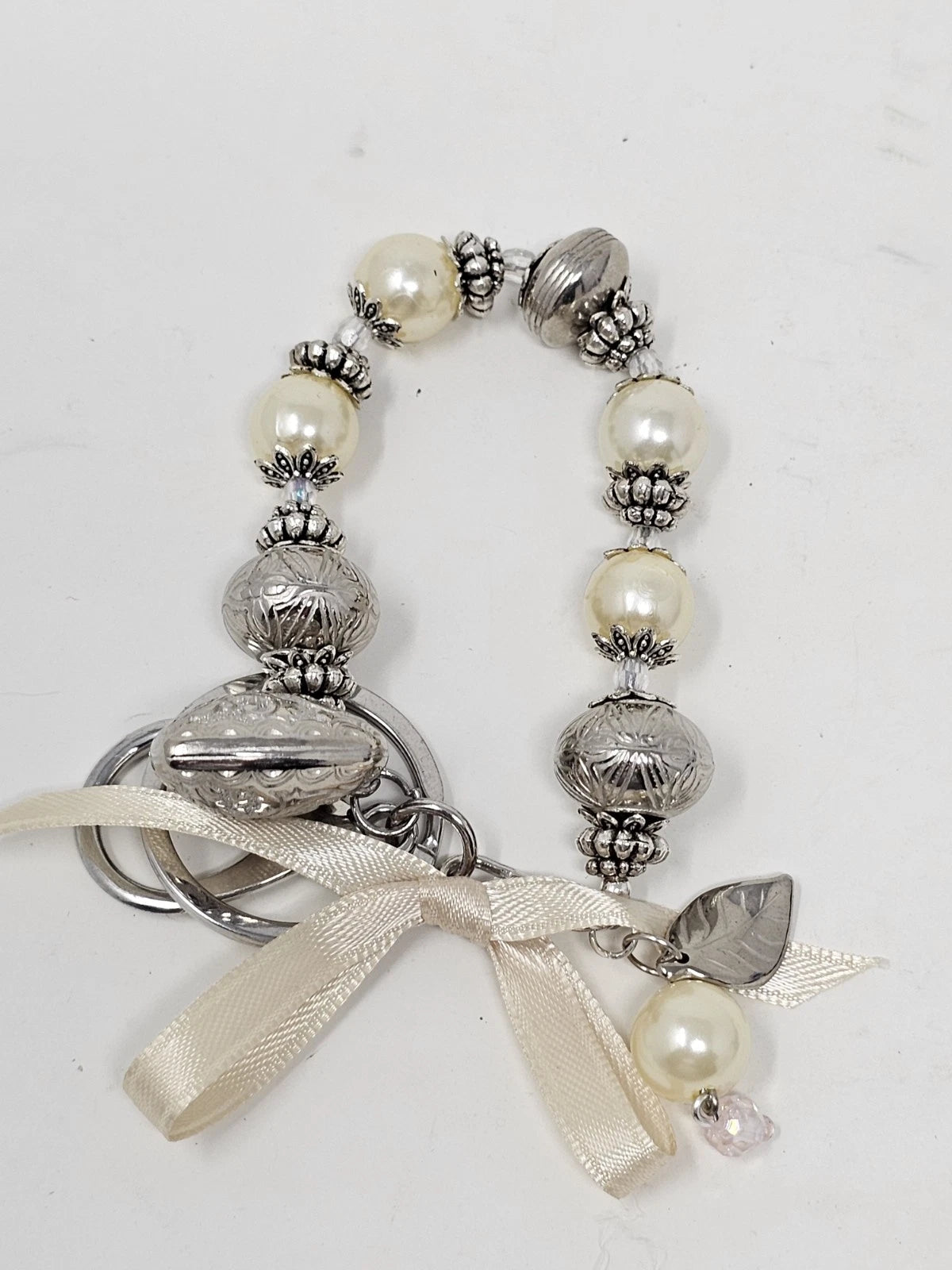 Purse  Charm - Pearl and Hearts