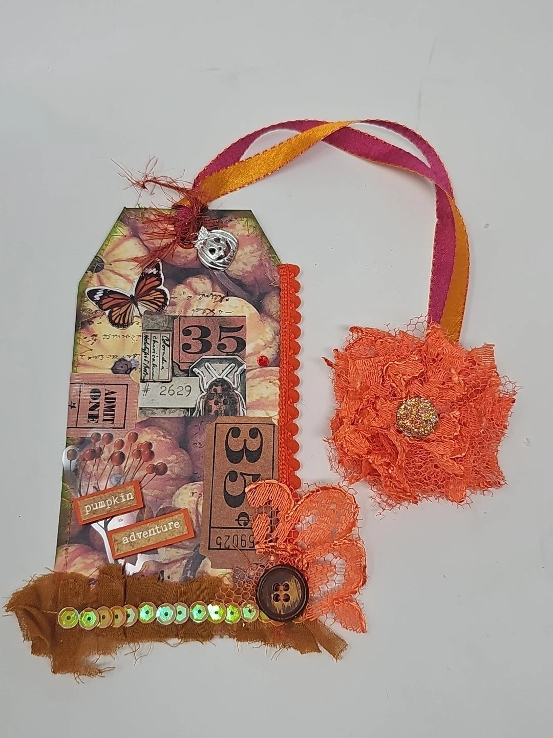 Vintage Bookmark - Pumpkin Adventures