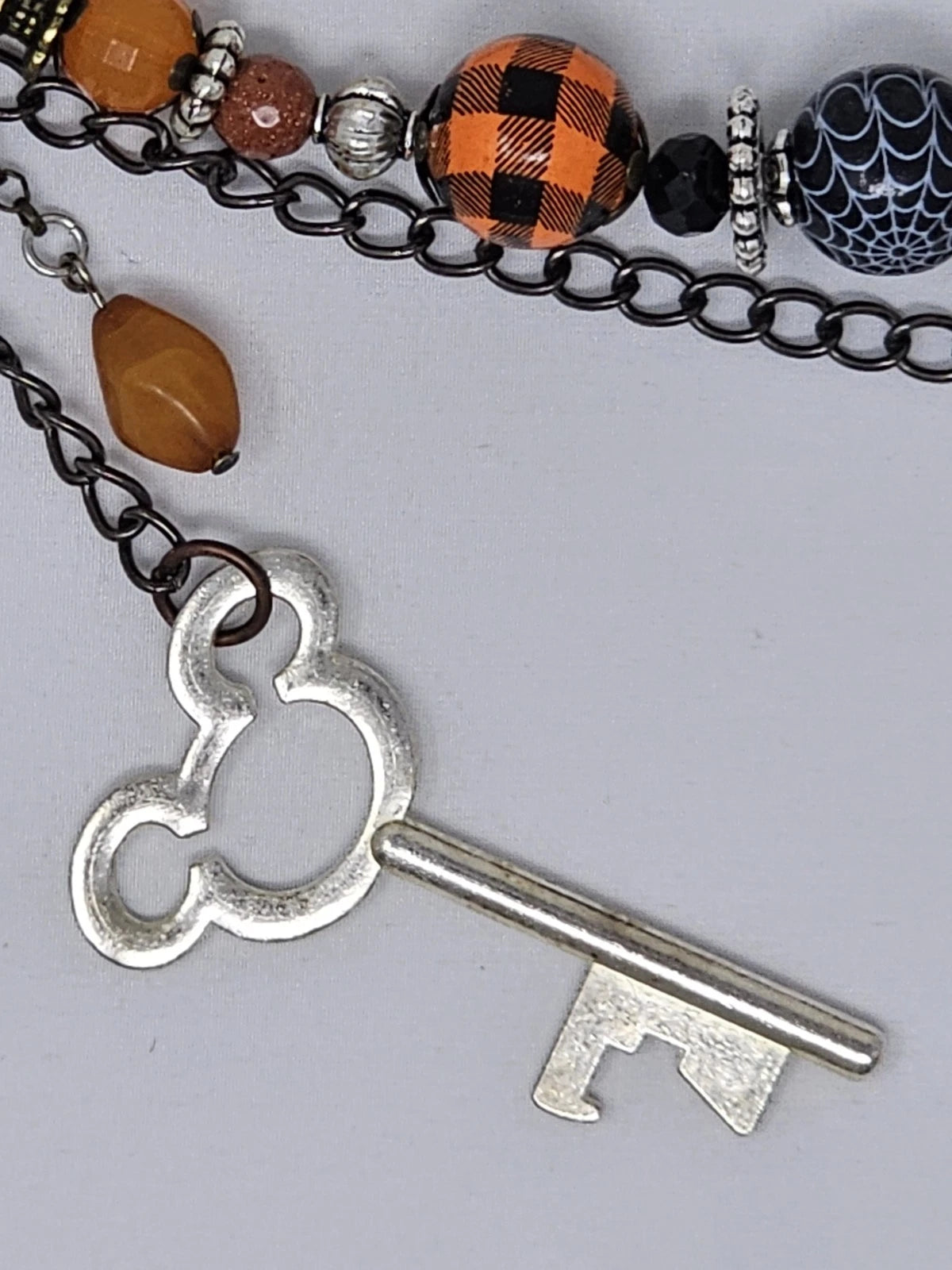 Double Chain Purse Charm - Mickey's Key & Moth