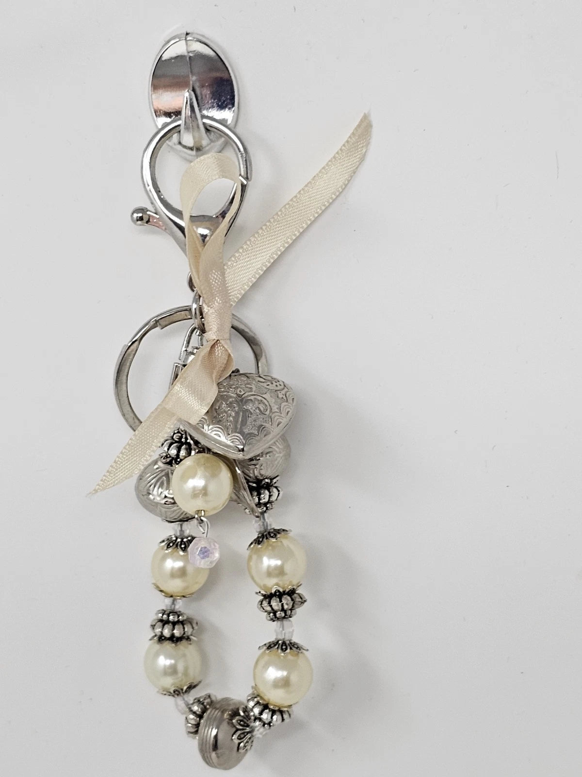 Purse  Charm - Pearl and Hearts