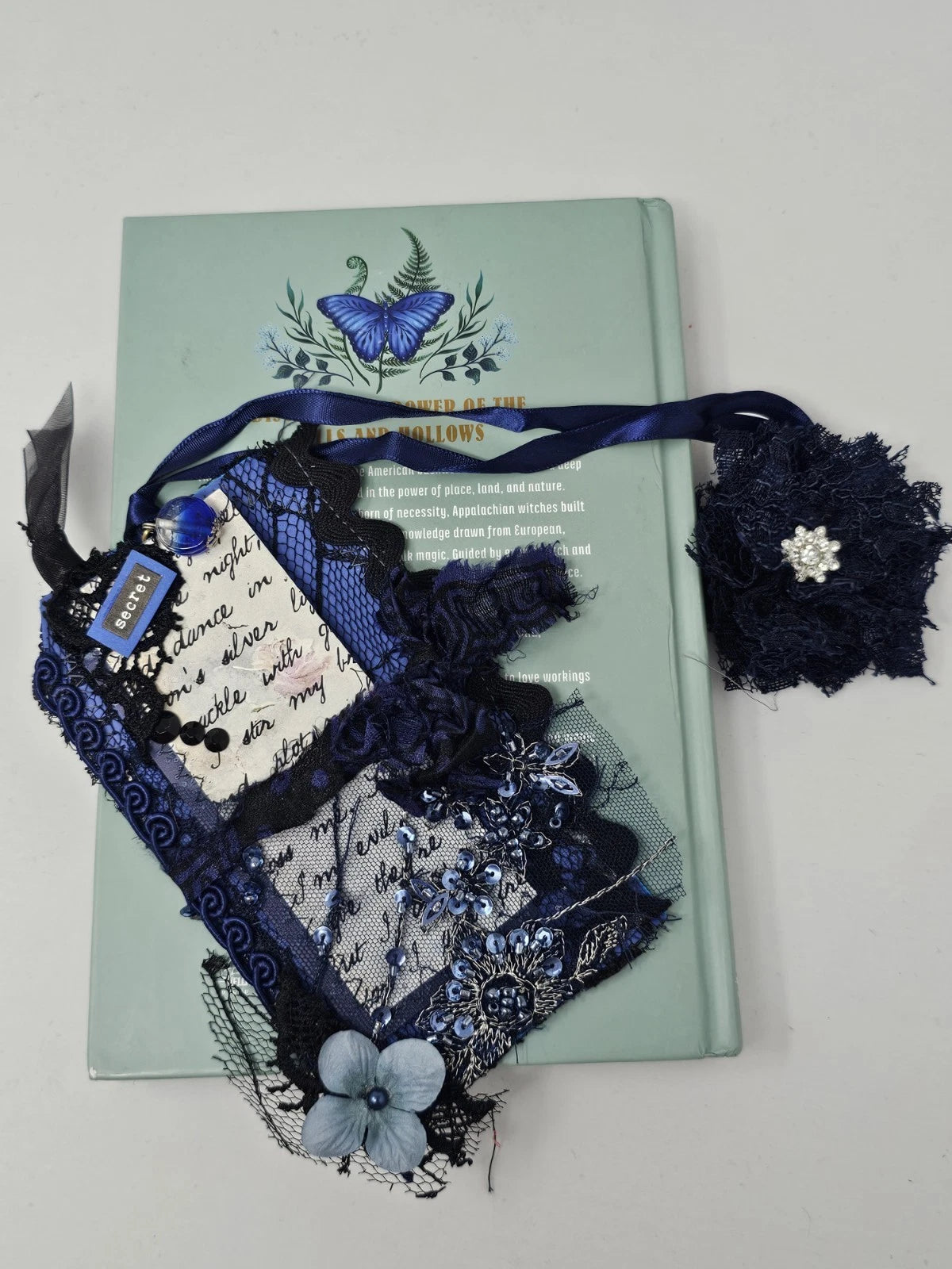 Vintage Chick Lace Bookmark - Secret - Handmade