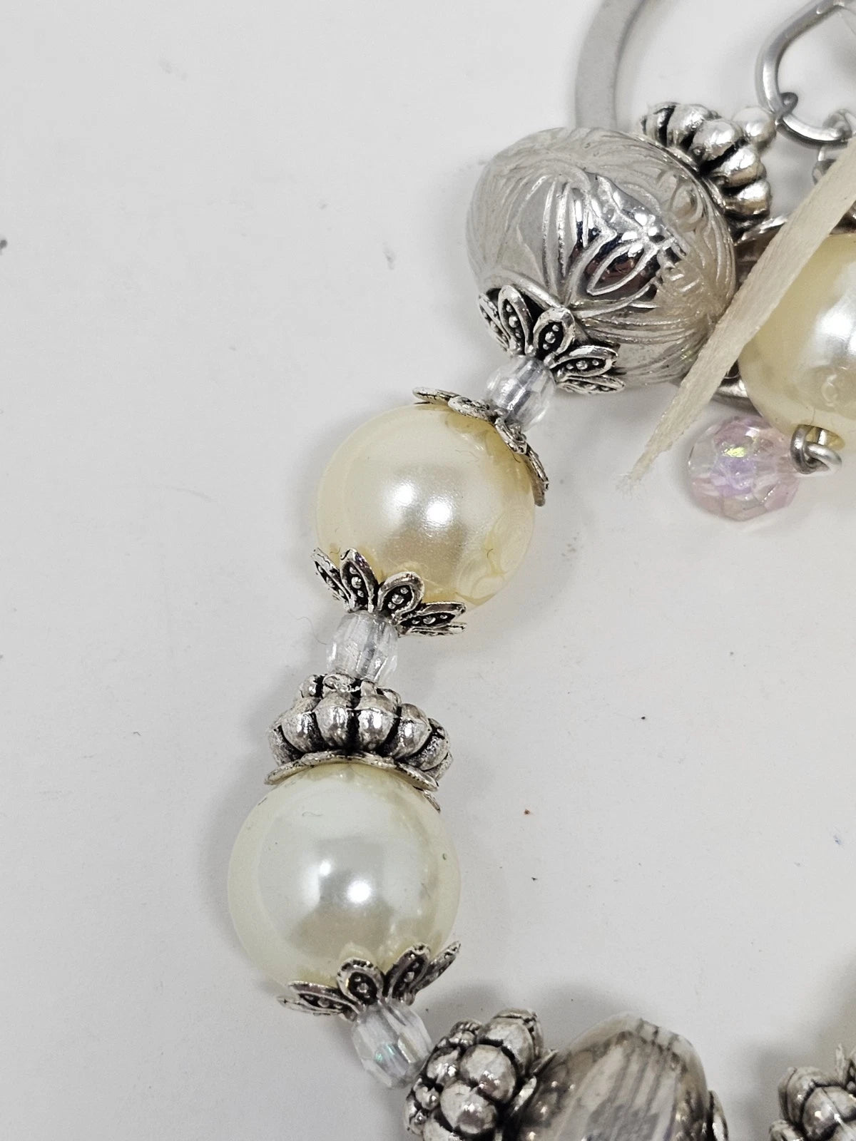 Purse  Charm - Pearl and Hearts