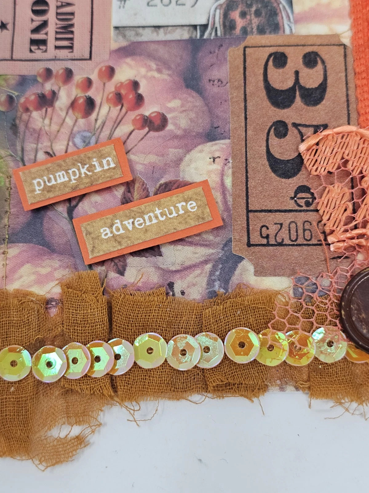 Vintage Bookmark - Pumpkin Adventures