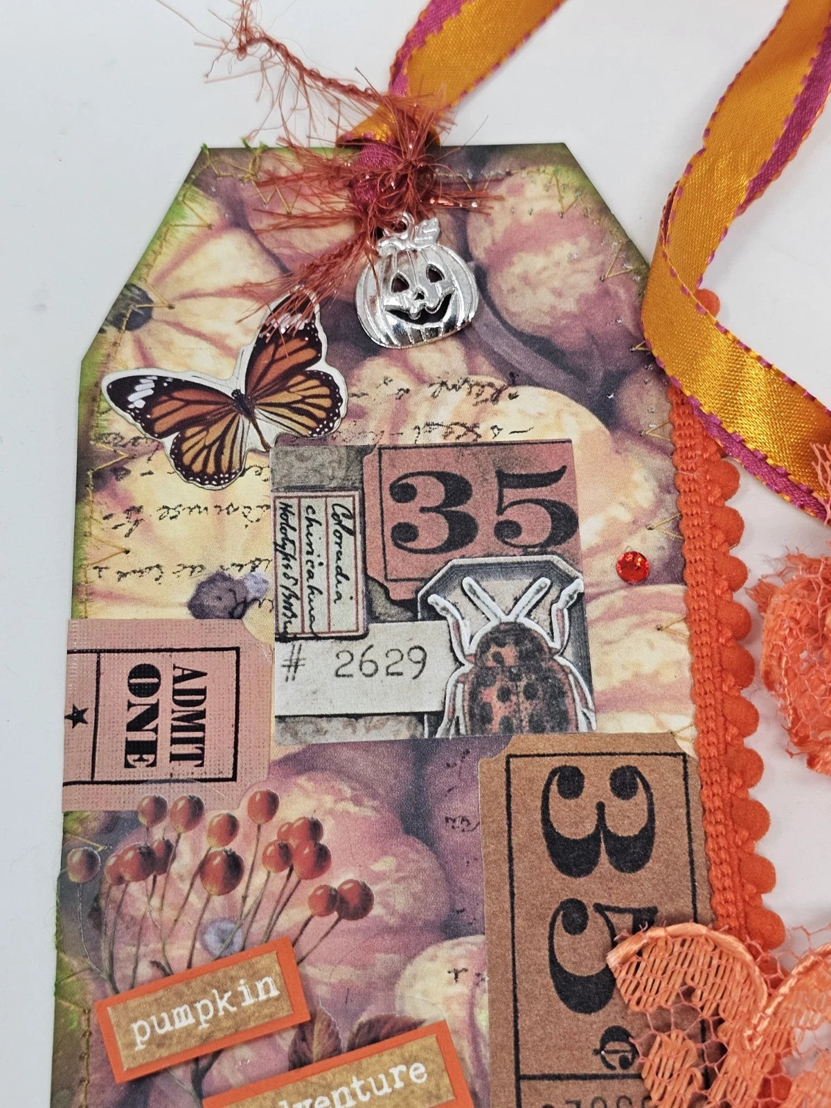 Vintage Bookmark - Pumpkin Adventures