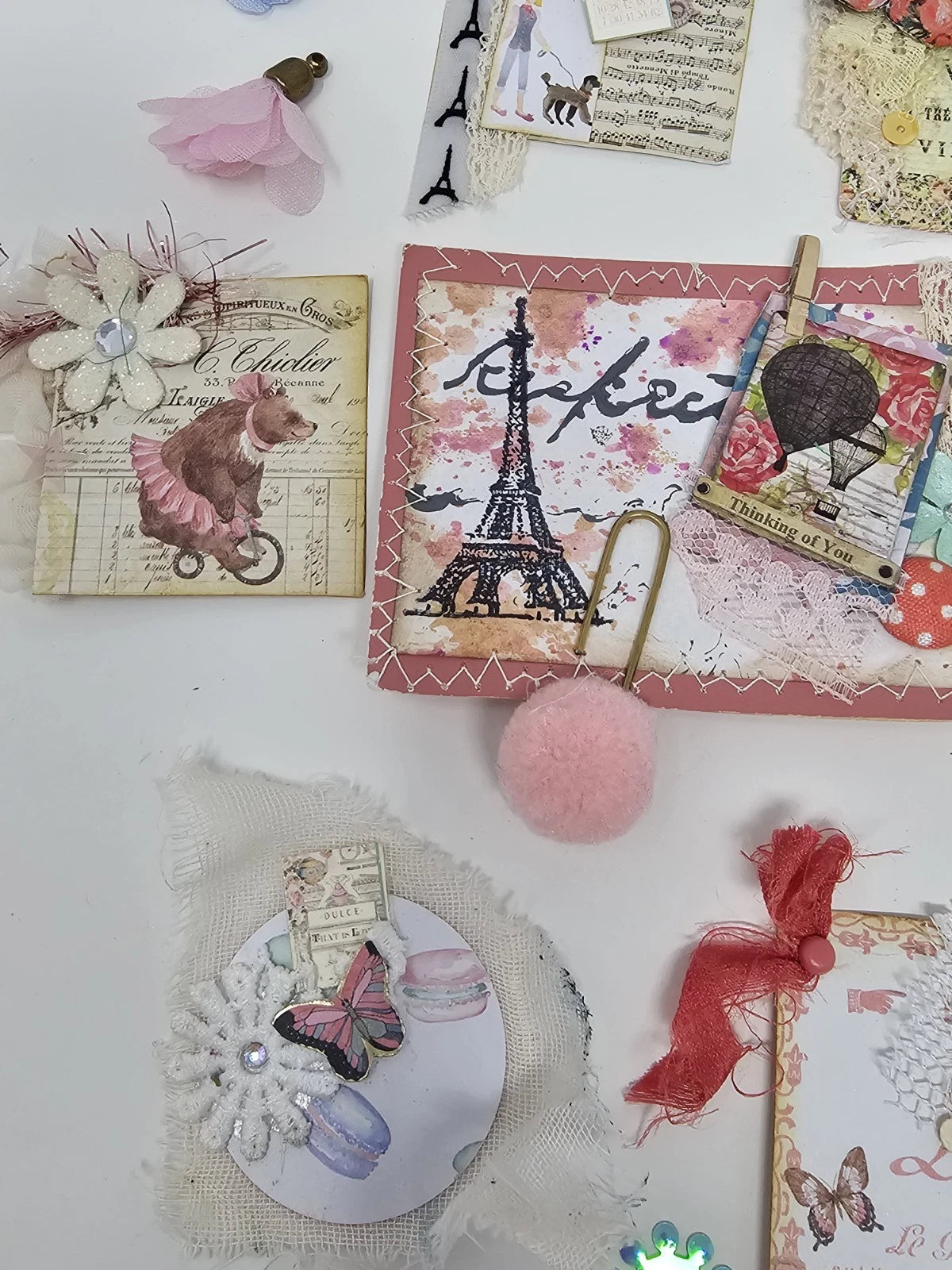 Journaling Kit With Chunky Purse Charm  - From Paris With Love French Themed