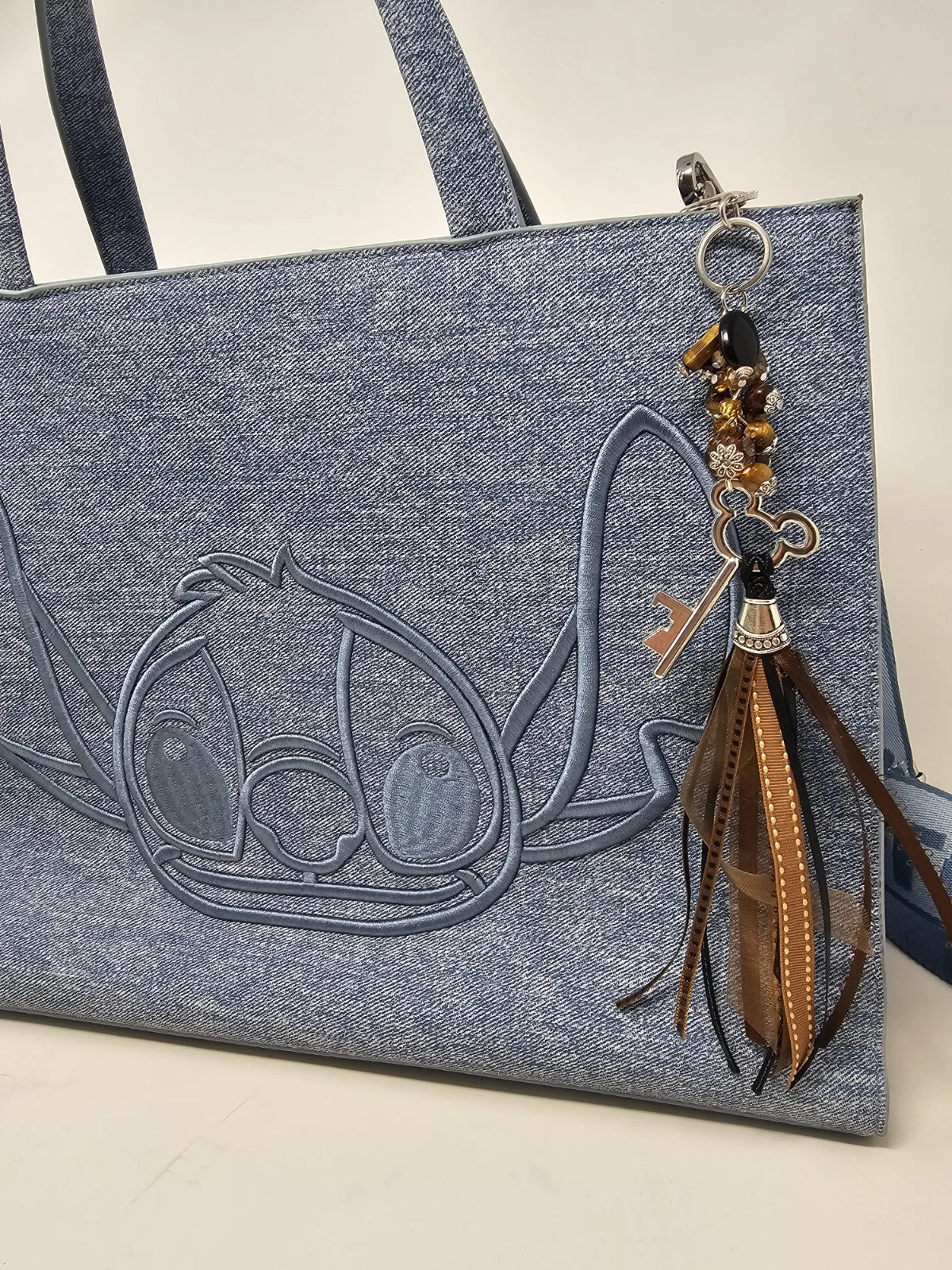Purse Charm - Disney Key Brown Natural Stones