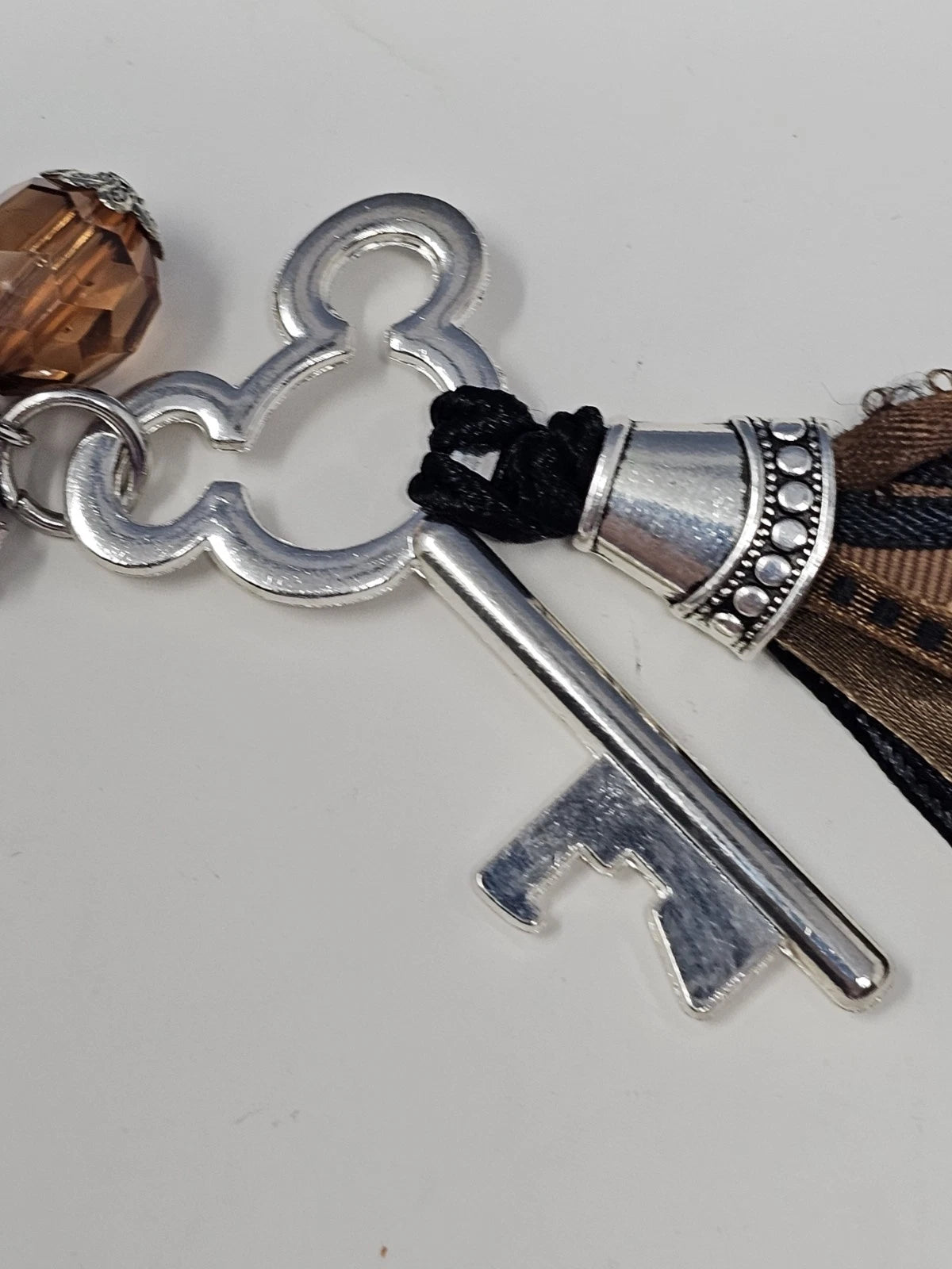 Purse Charm - Disney Key Brown Natural Stones