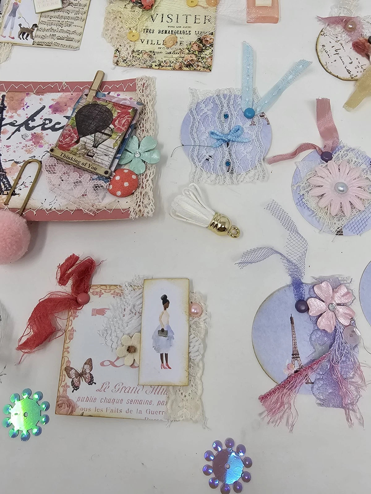 Journaling Kit With Chunky Purse Charm  - From Paris With Love French Themed