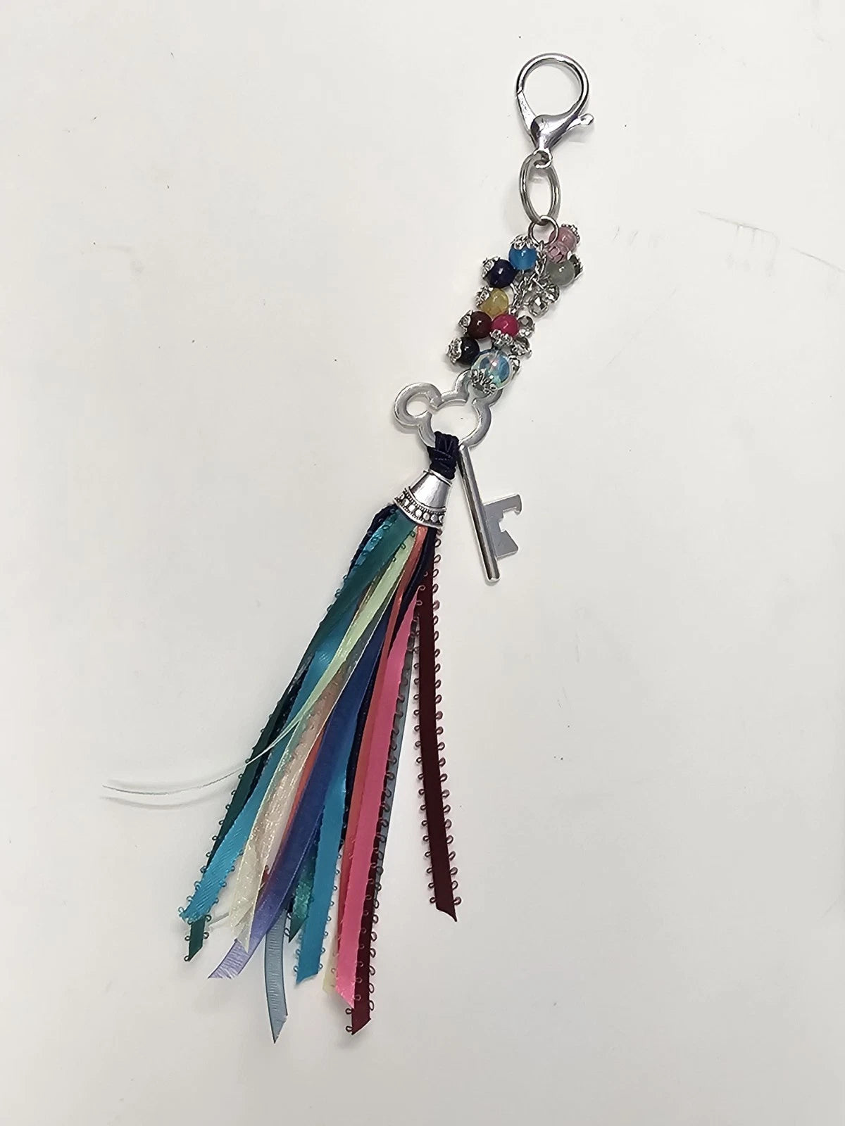 Purse Charm - Disney Key Multicolor Natural Stones
