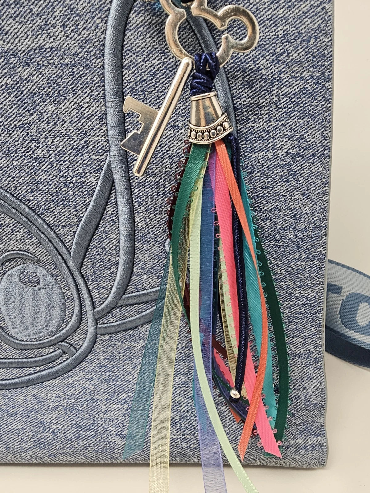 Purse Charm - Disney Key Multicolor Natural Stones