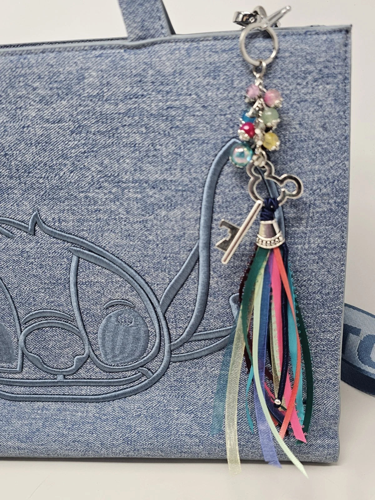 Purse Charm - Disney Key Multicolor Natural Stones