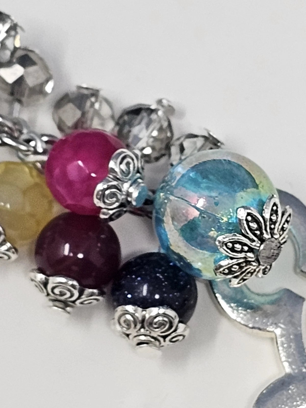 Purse Charm - Disney Key Multicolor Natural Stones
