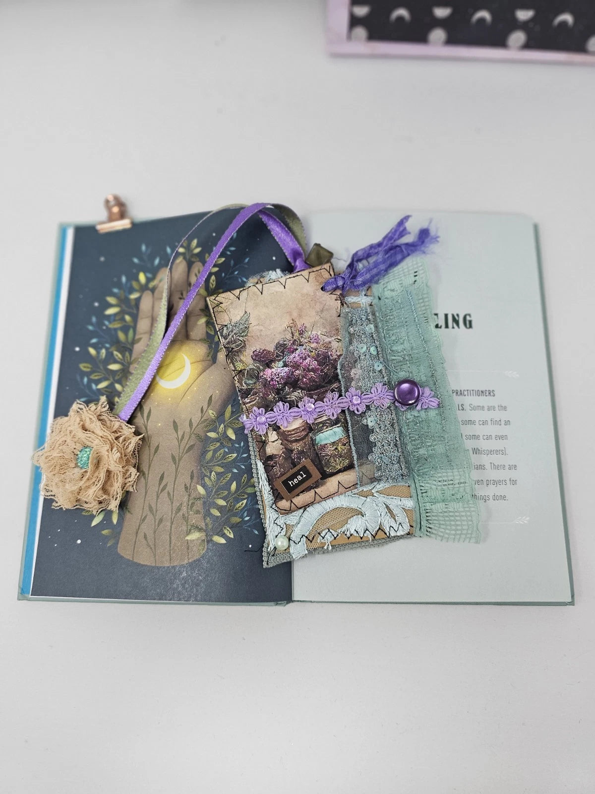 Vintage Chic Lace Bookmark - Heal - Handmade