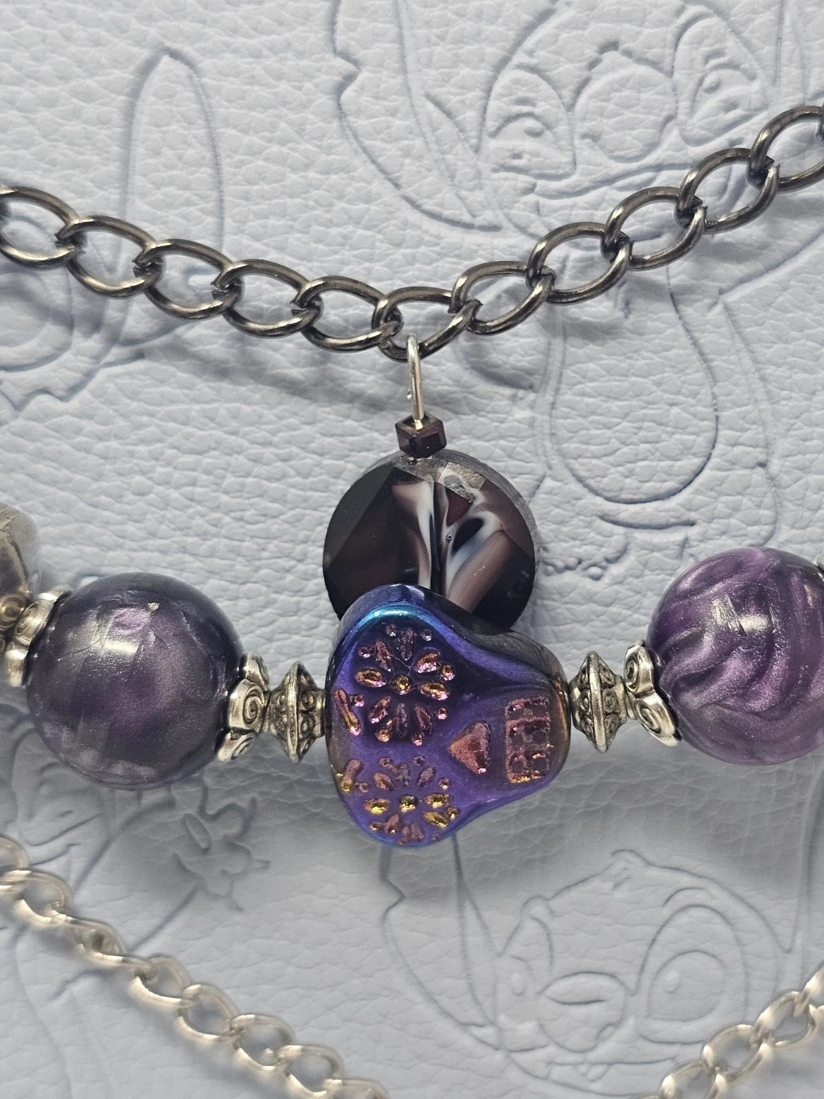 Double Chain Purse Charm - Mickey's Key & Skulls