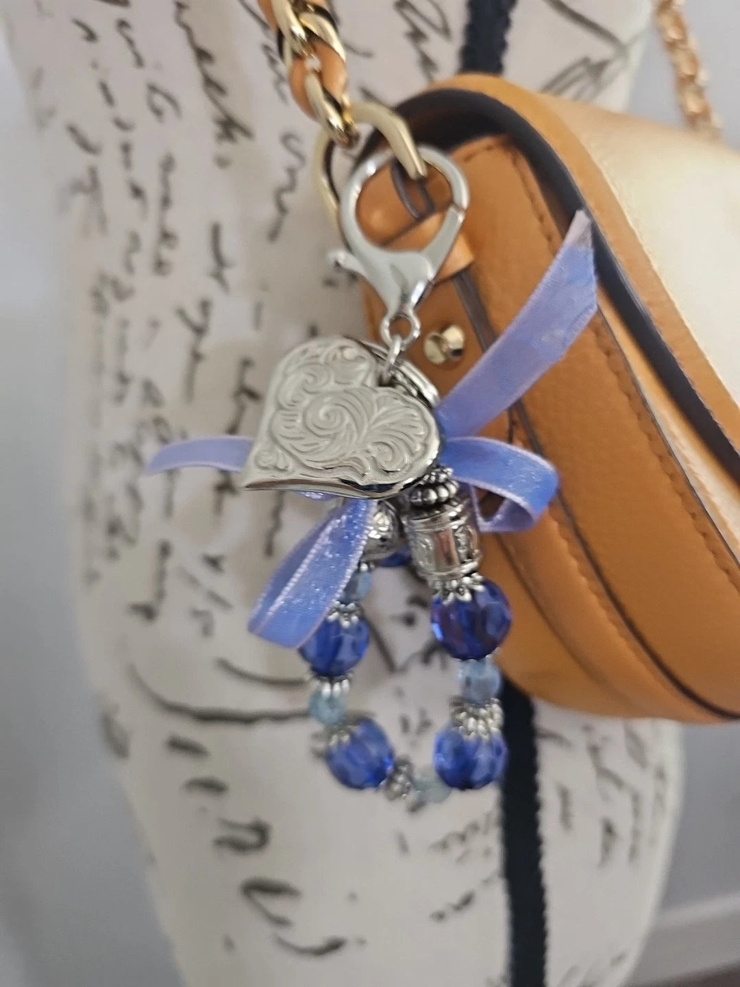 Purse Charm- Blue Heart