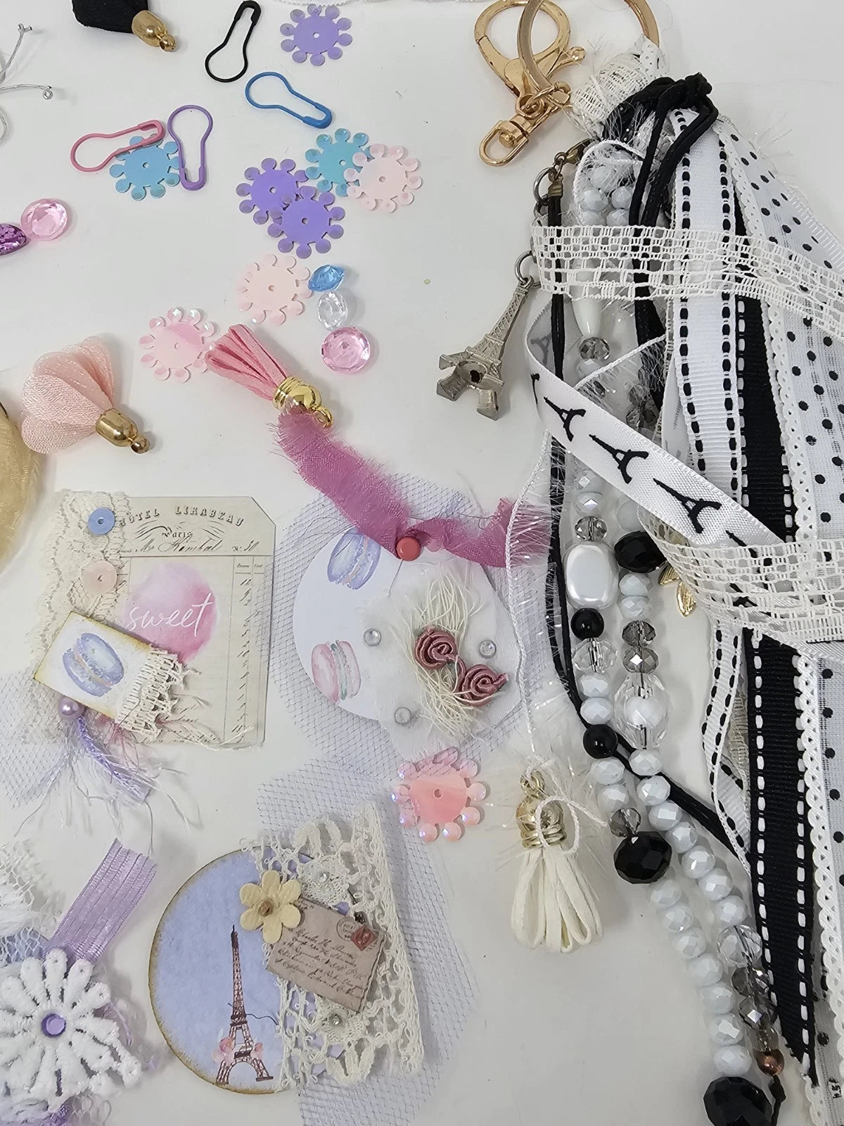 Journaling Kit With Chunky Purse Charm  - From Paris With Love French Themed