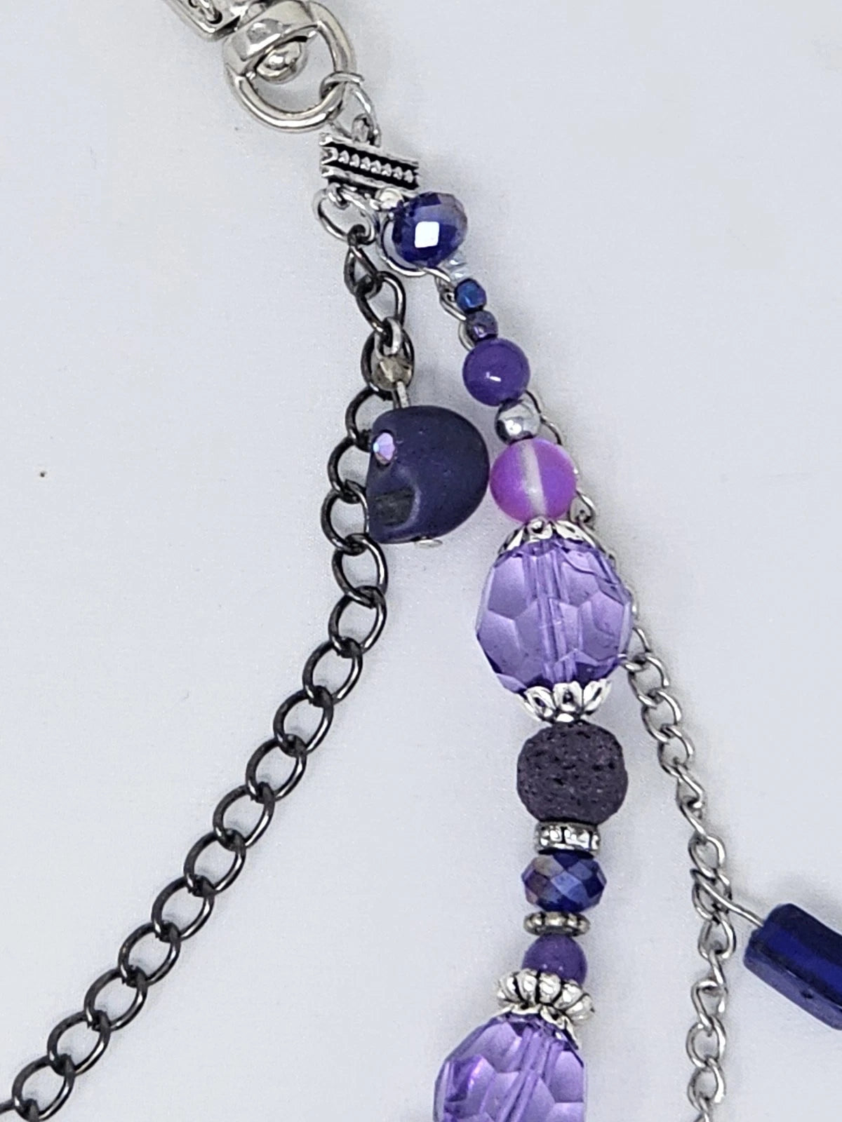 Double Chain Purse Charm - Mickey's Key & Skulls