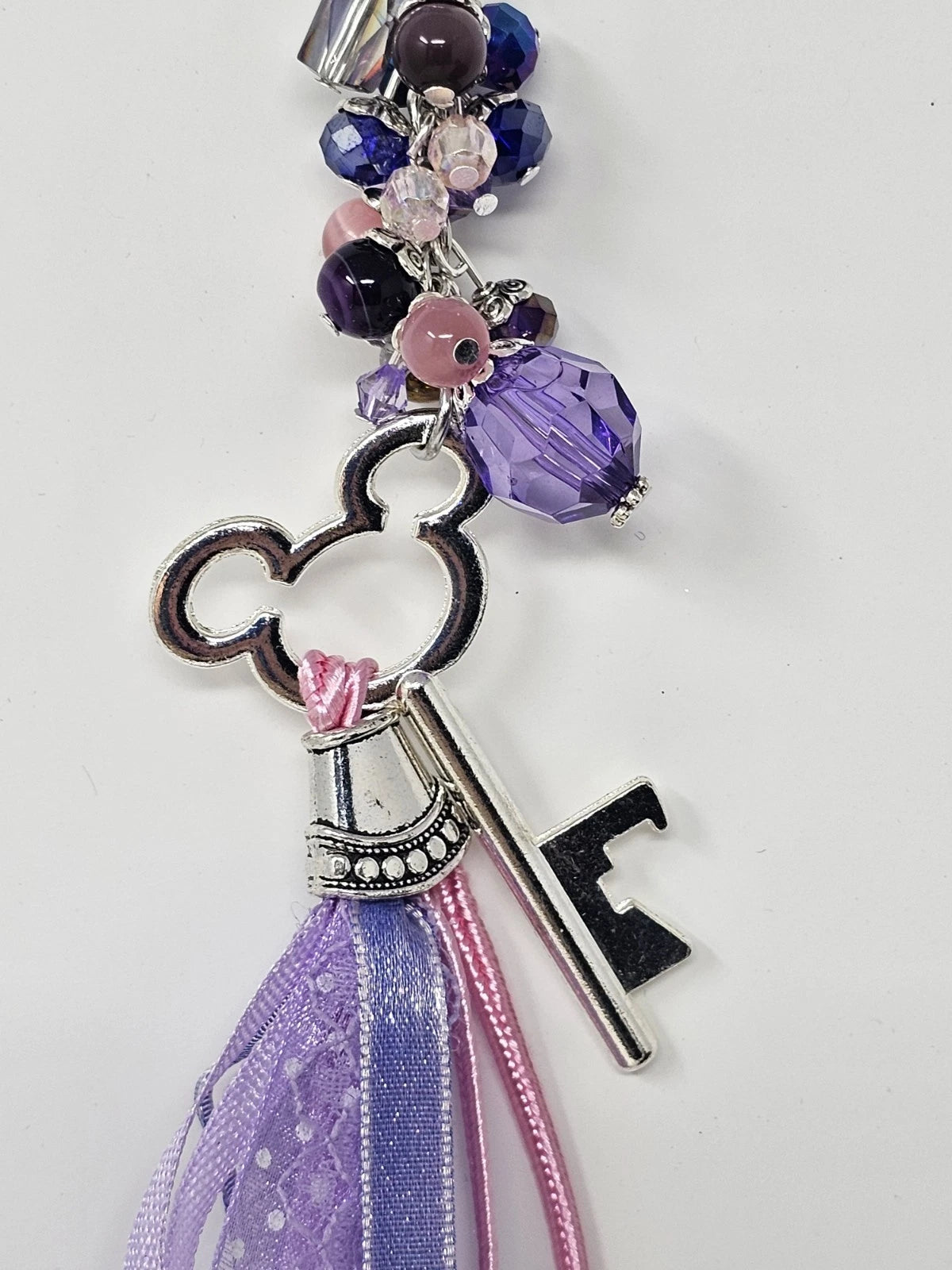 Purse Charm - Disney Key Lilac Natural Stones
