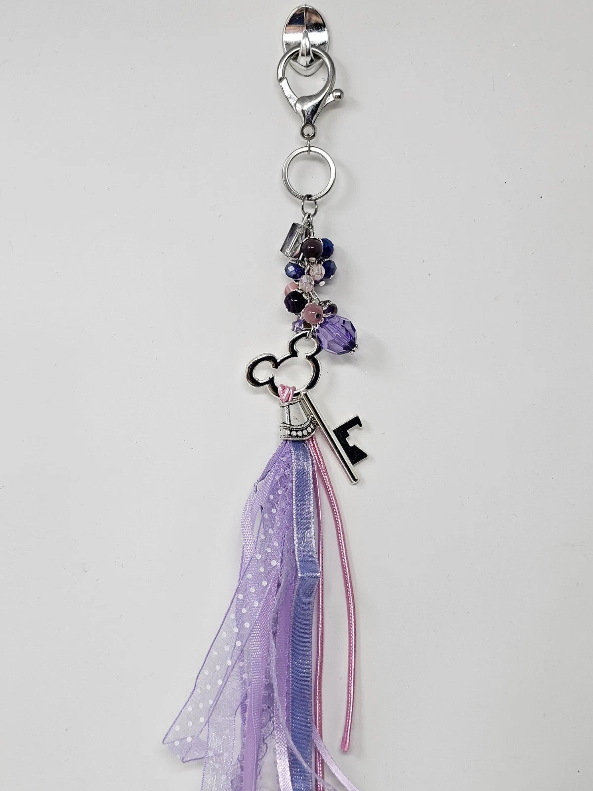 Purse Charm - Disney Key Lilac Natural Stones