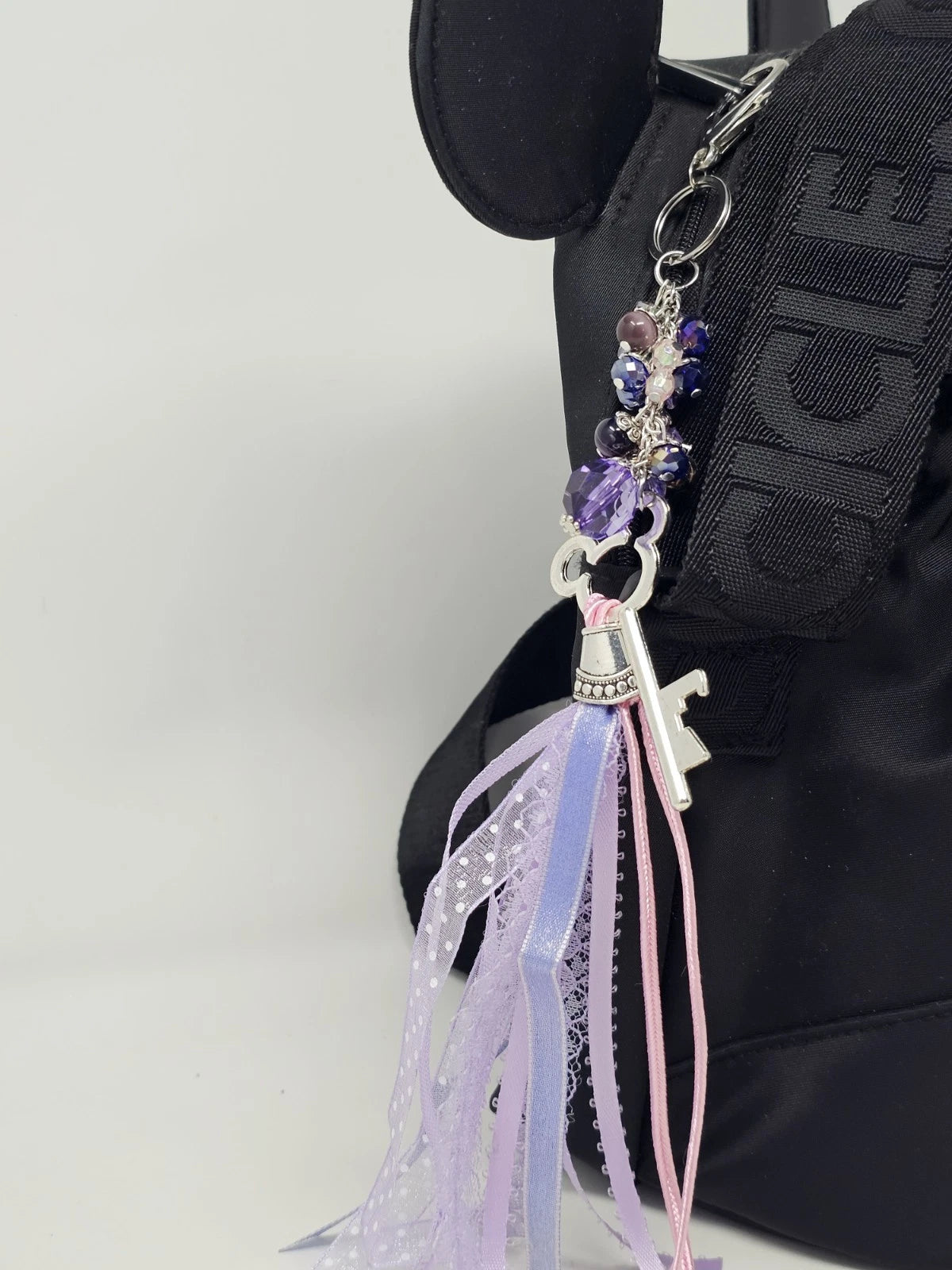 Purse Charm - Disney Key Lilac Natural Stones