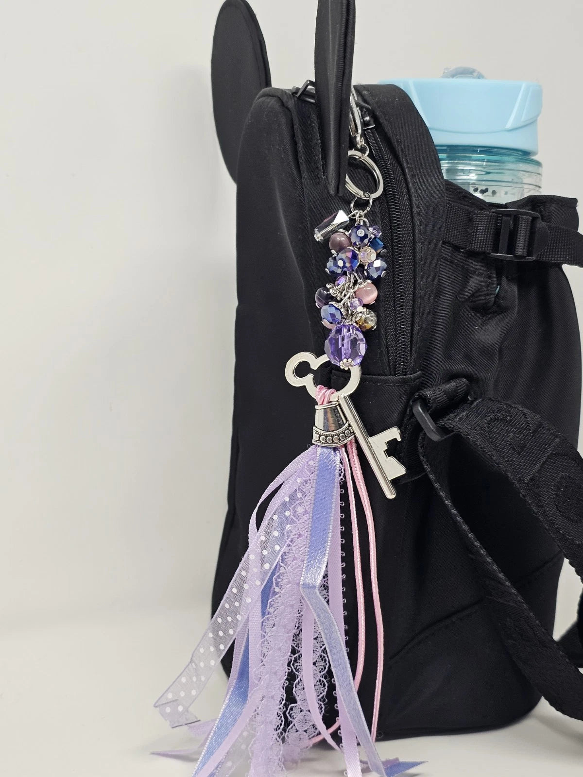 Purse Charm - Disney Key Lilac Natural Stones