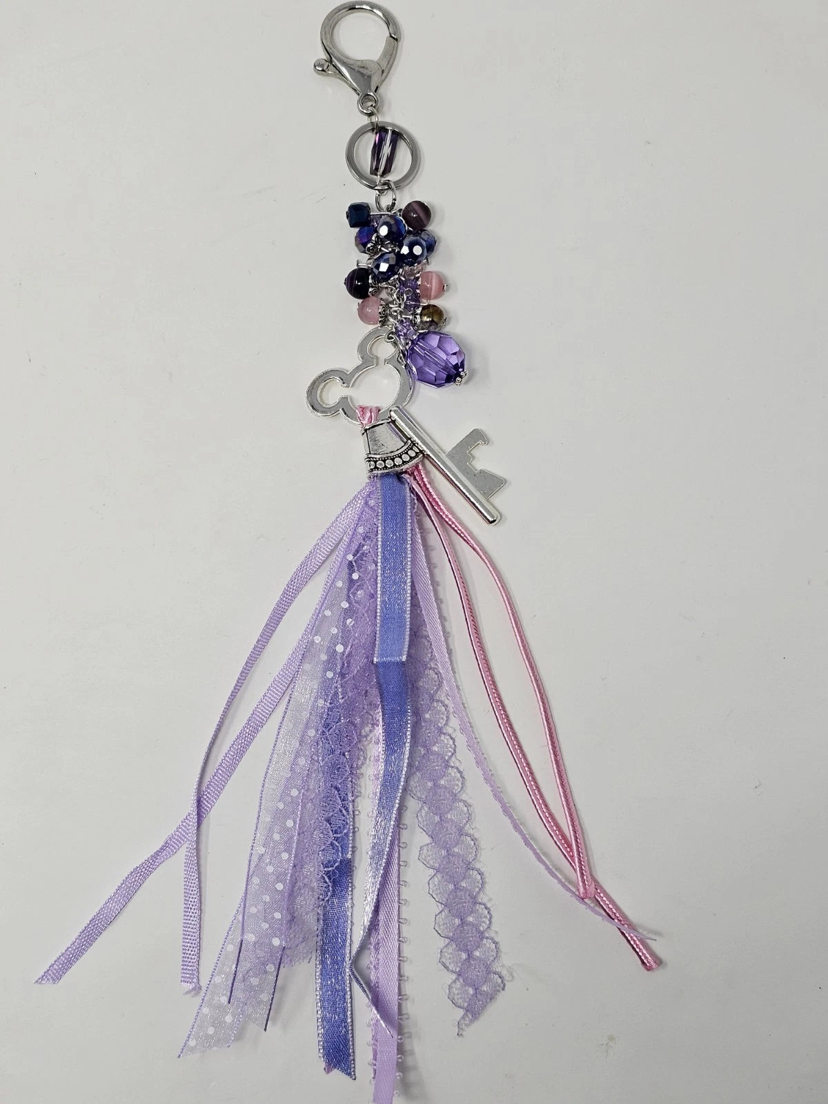 Purse Charm - Disney Key Lilac Natural Stones
