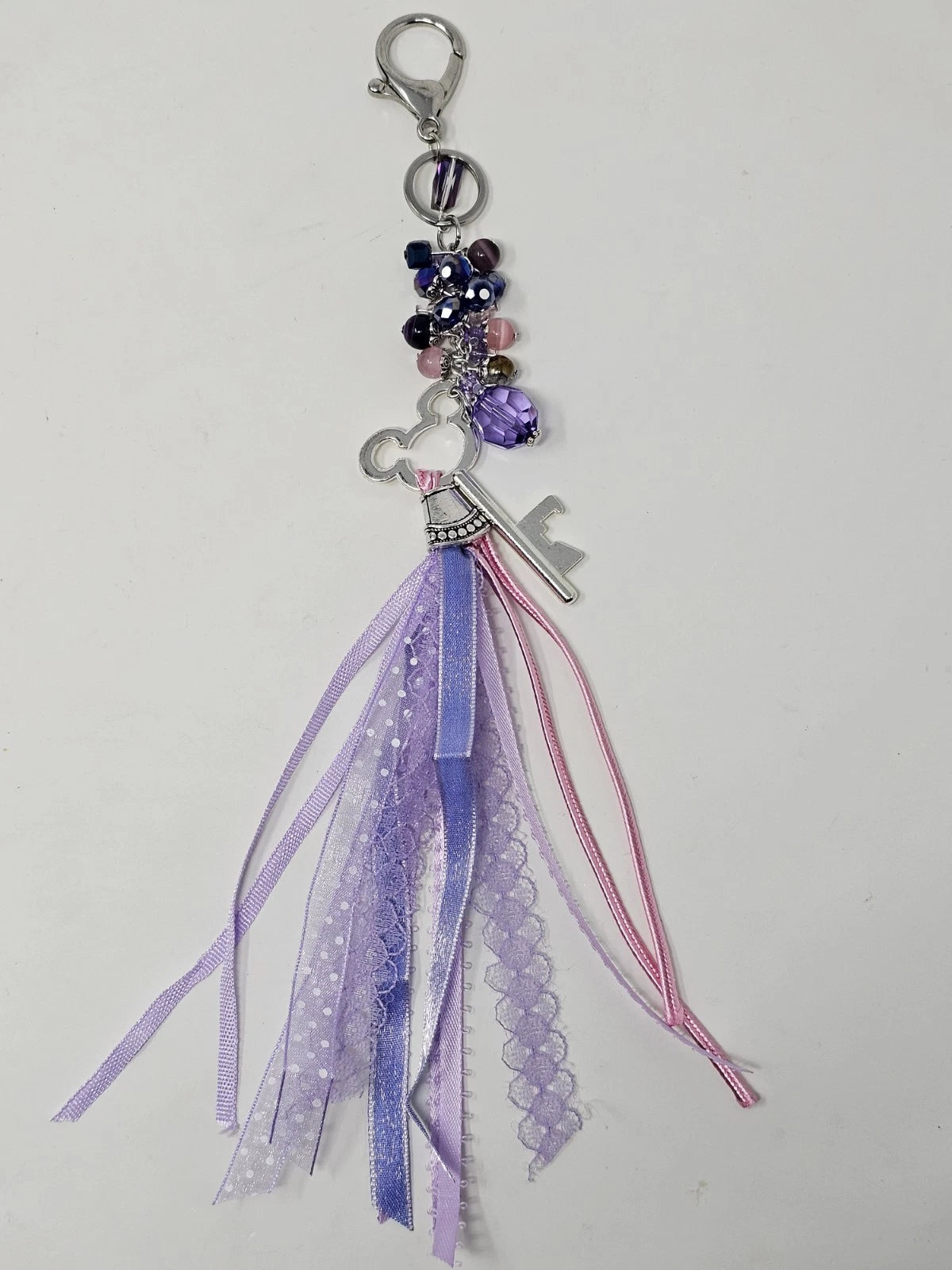 Purse Charm - Disney Key Lilac Natural Stones