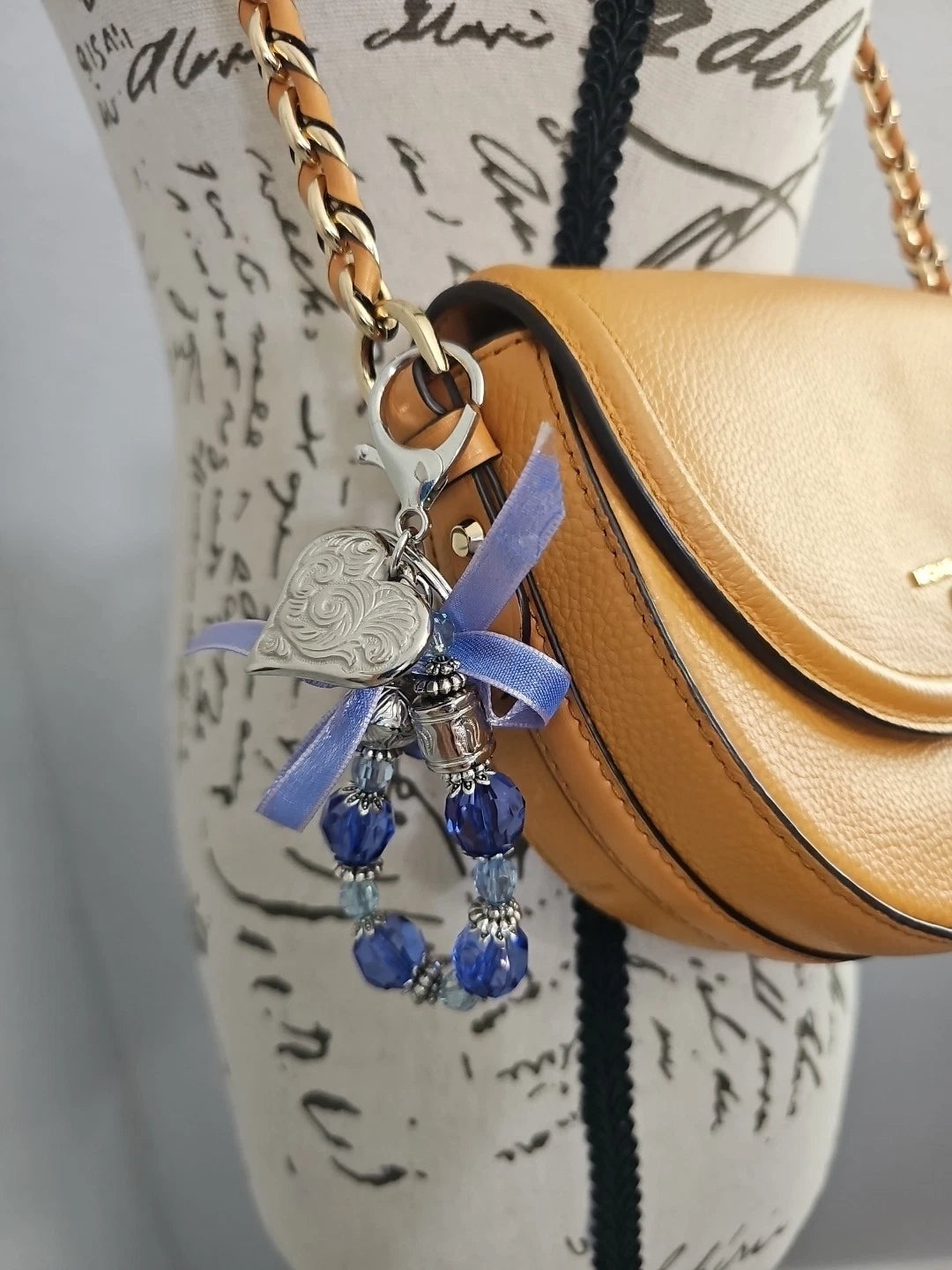 Purse Charm- Blue Heart