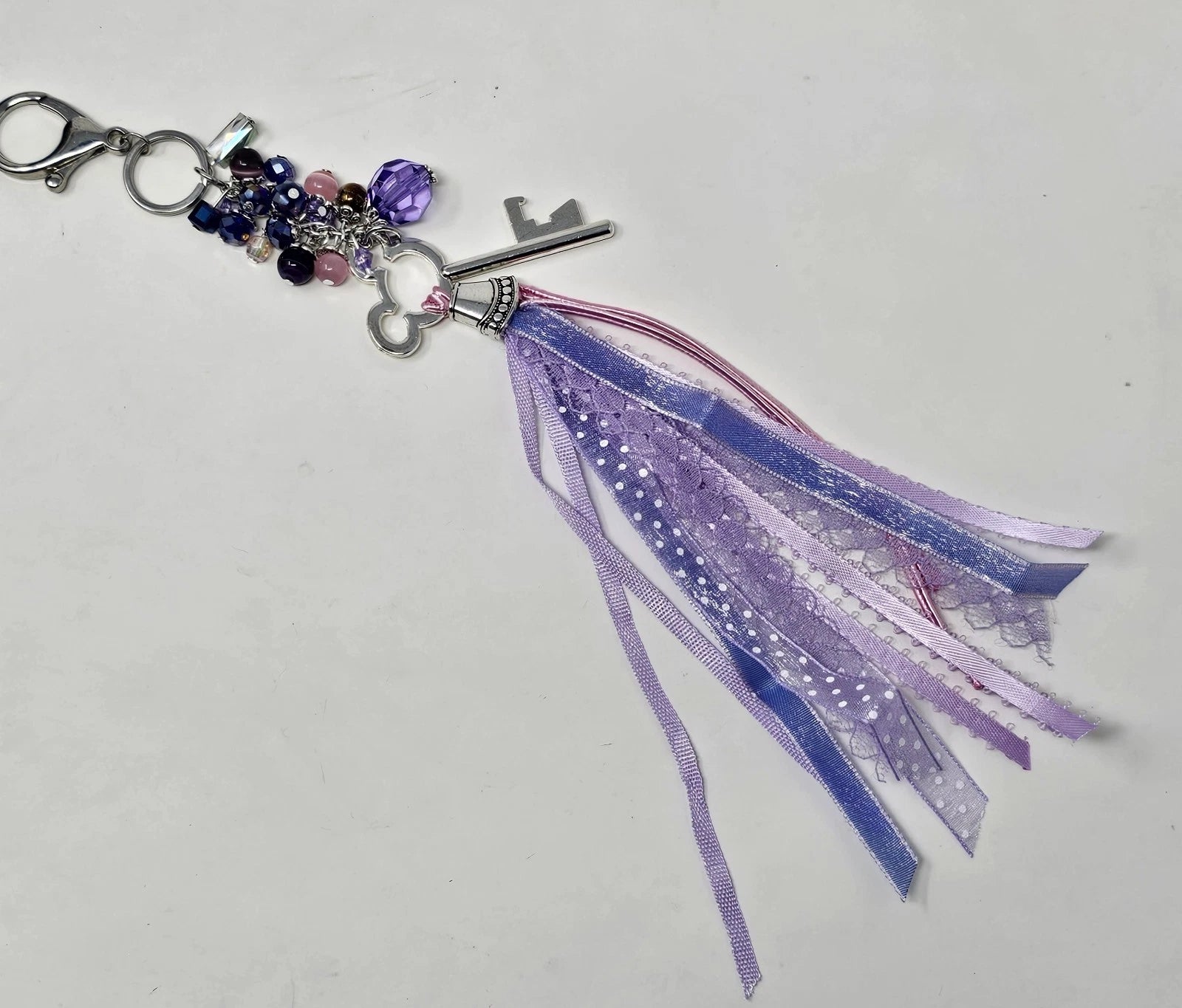 Purse Charm - Disney Key Lilac Natural Stones