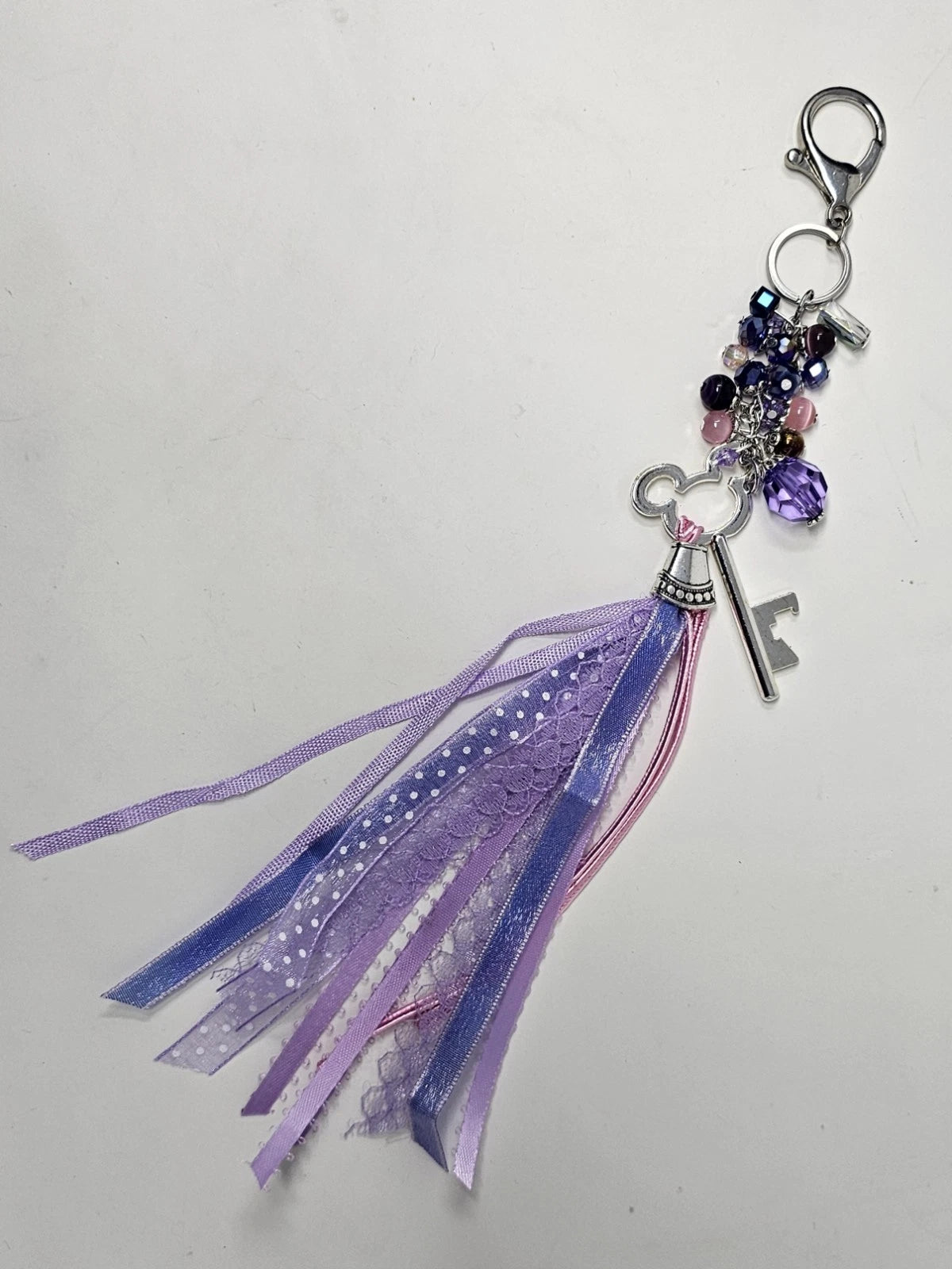 Purse Charm - Disney Key Lilac Natural Stones