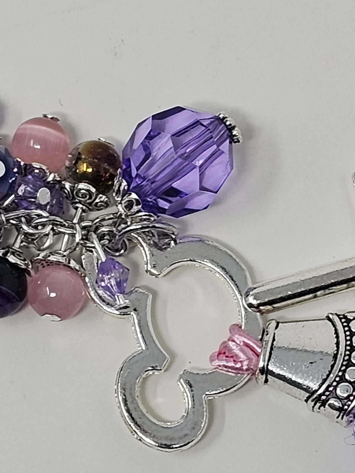 Purse Charm - Disney Key Lilac Natural Stones